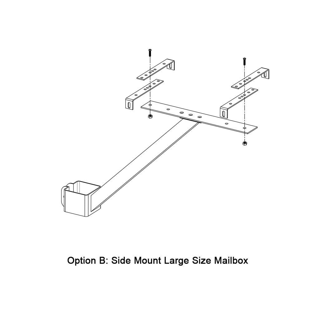 slide 6 of 6, RELIABILT Mailbox Post Black Steel Flat Mount Mailbox Post, 1 ct