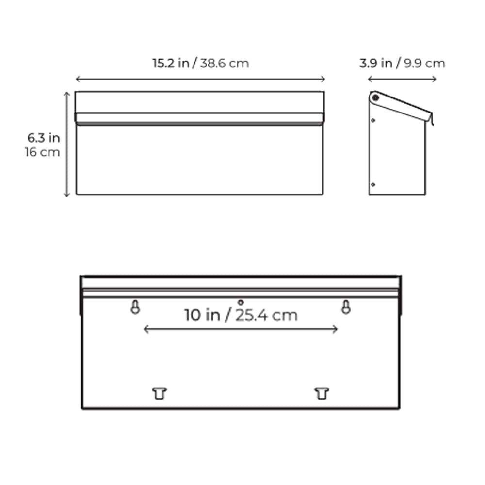 slide 4 of 5, RELIABILT Mailbox Metal Standard Mailbox Black, 1 ct