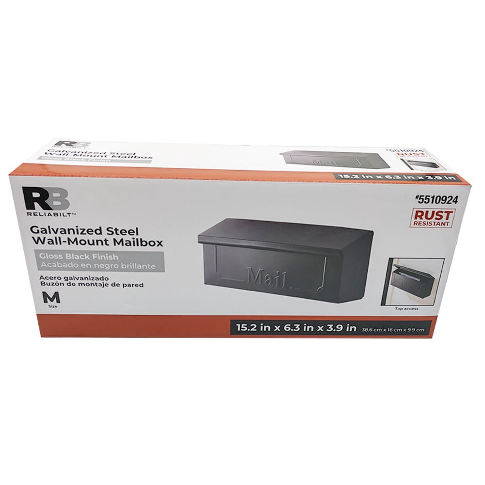 slide 5 of 5, RELIABILT Mailbox Metal Standard Mailbox Black, 1 ct