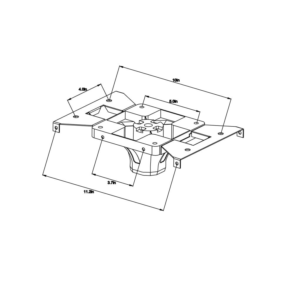 slide 5 of 6, RELIABILT Mailbox Post Black Steel Flat Mount Mailbox Post, 1 ct