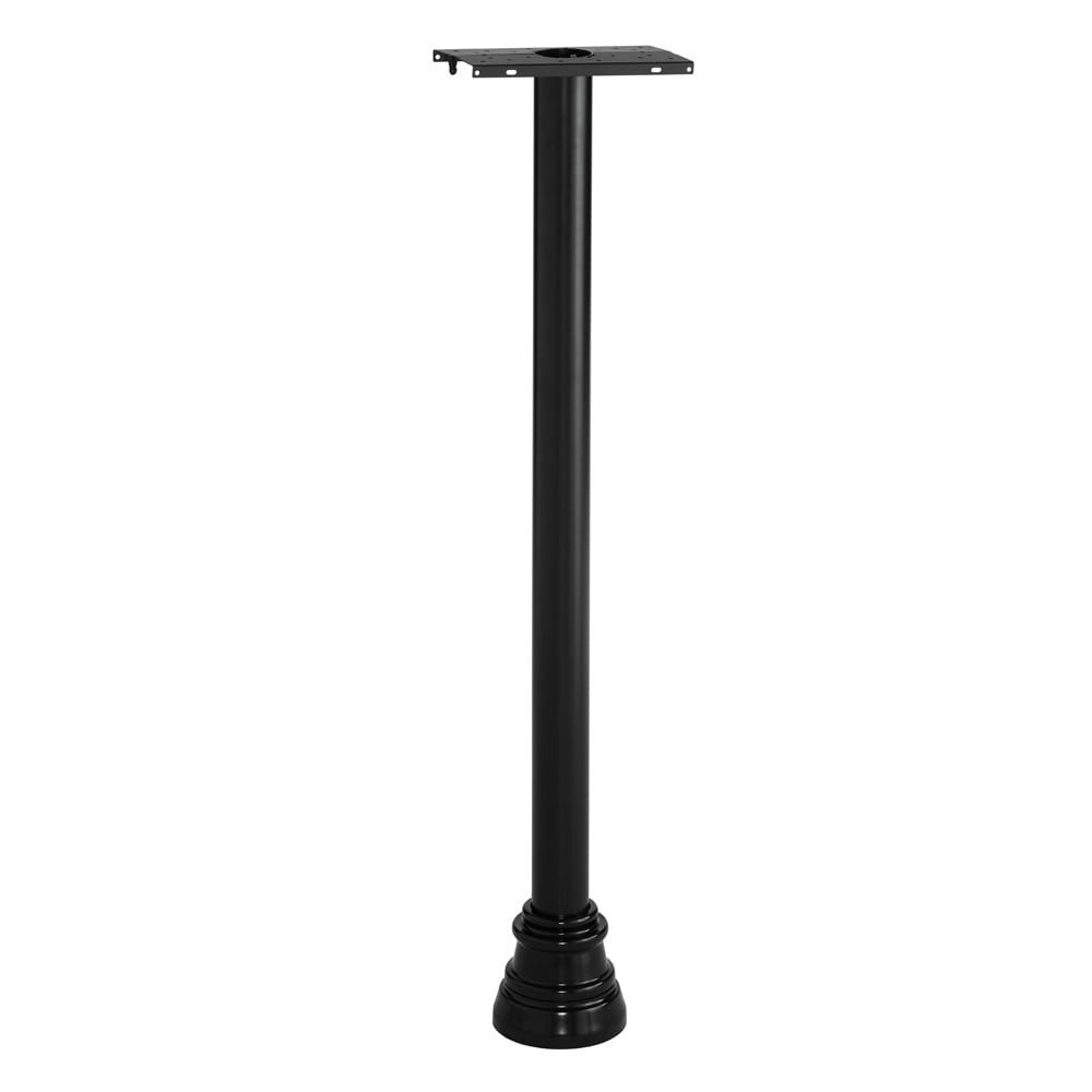 slide 1 of 6, RELIABILT Mailbox Post Black Aluminum Flat Mount Mailbox Post, 1 ct