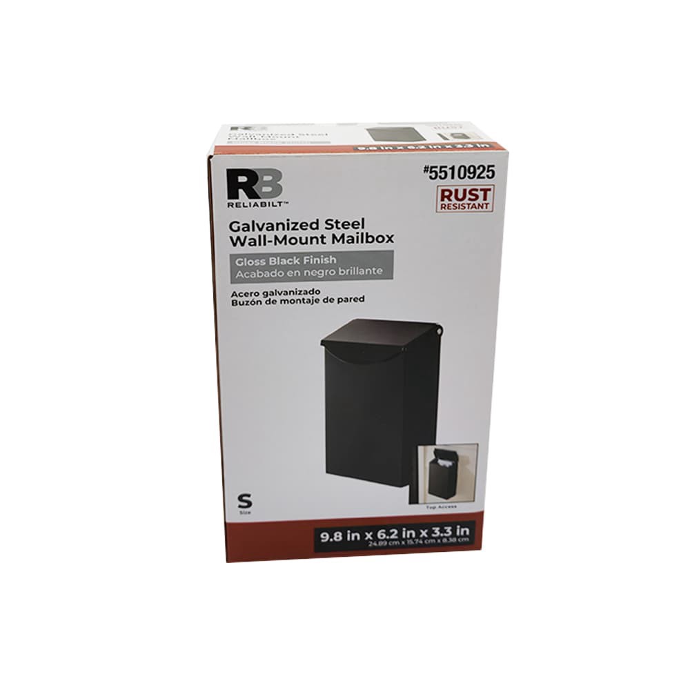 slide 6 of 6, RELIABILT Mailbox Metal Small Mailbox Black, 1 ct