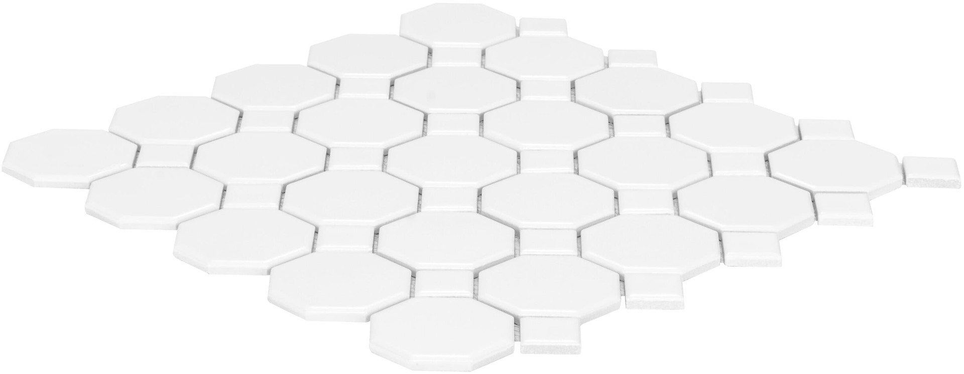 slide 5 of 6, Satori Hudson Brilliant White 12-in x 12-in Matte Porcelain Mosaic Floor and Wall Tile ( 0.91-sq ft Piece, 1 ct