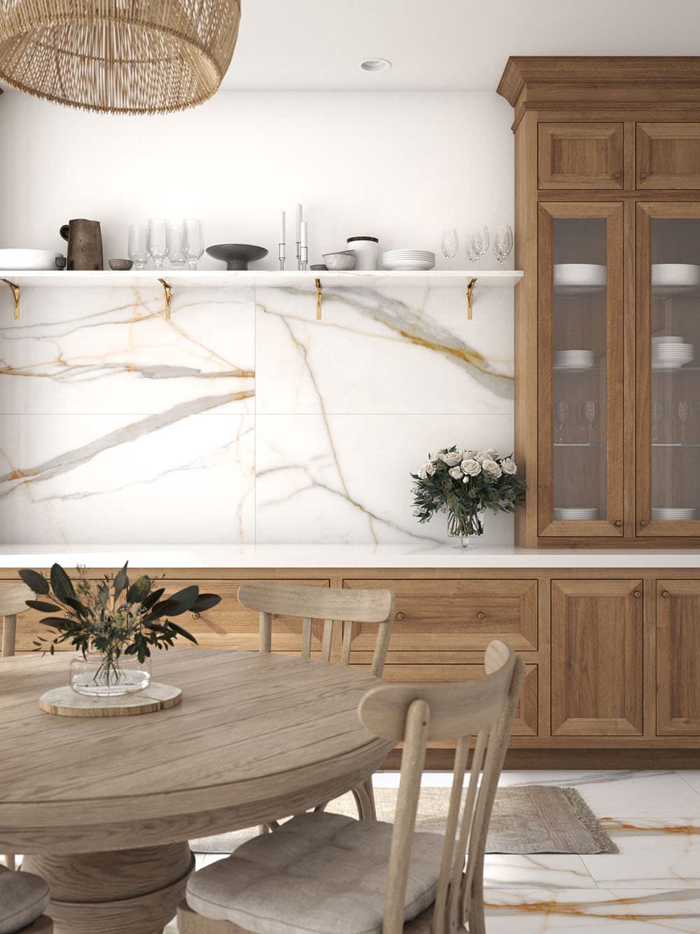 slide 3 of 6, Elida Ceramica Bianca Gold 24-in x 48-in Matte Porcelain Floor and Wall Tile ( 7.75-sq ft Piece ), 1 ct