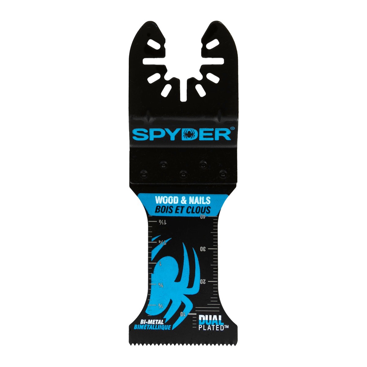 slide 1 of 4, Spyder Bi-Metal Wood and Nail Cutting Oscillating Tool Blade 1.35-in x 2-in, 1 ct