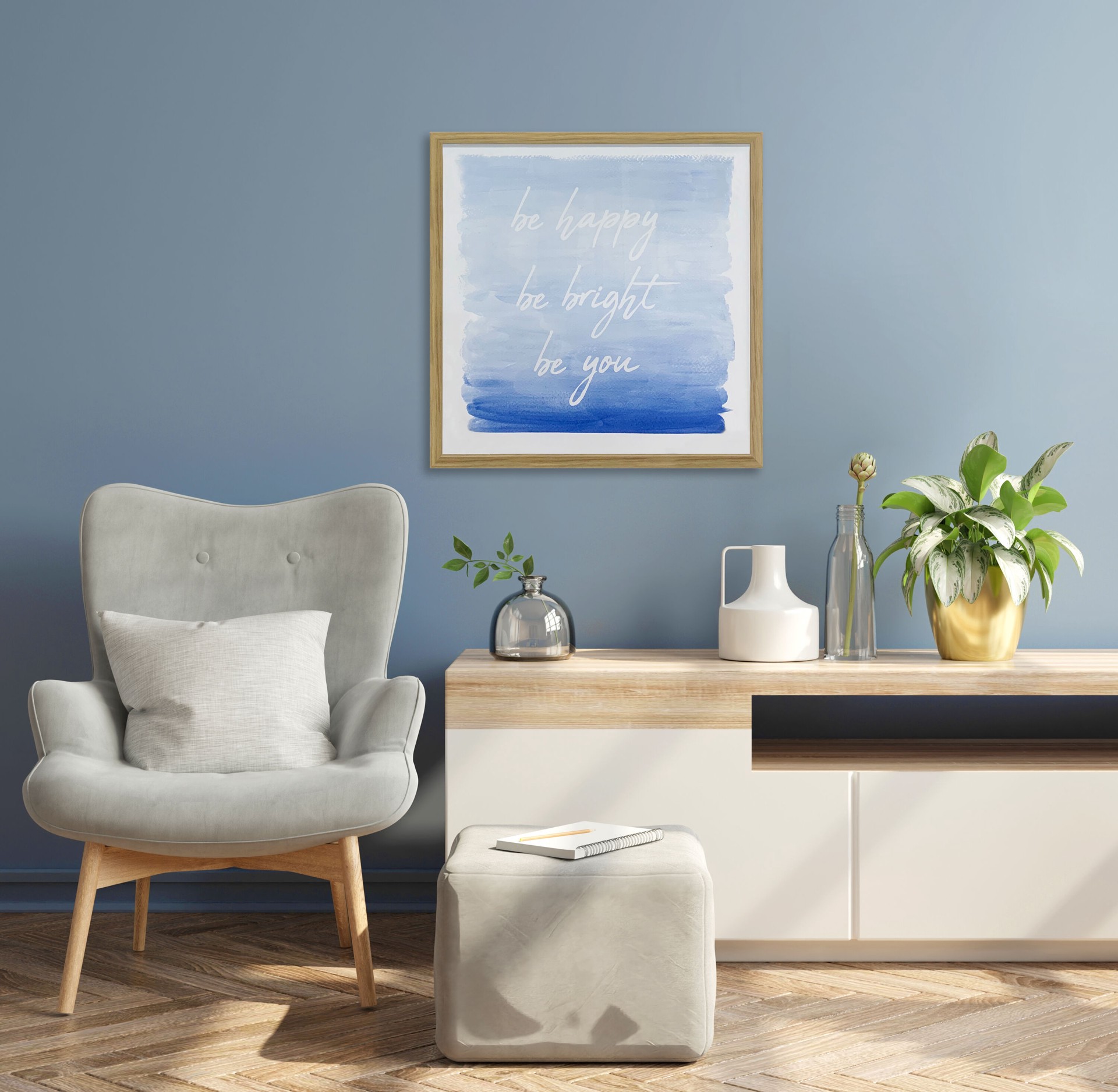 slide 5 of 5, allen + roth 21.1-in W x 21.1-in H Plastic Wall Phrases Wall accent, 1 ct