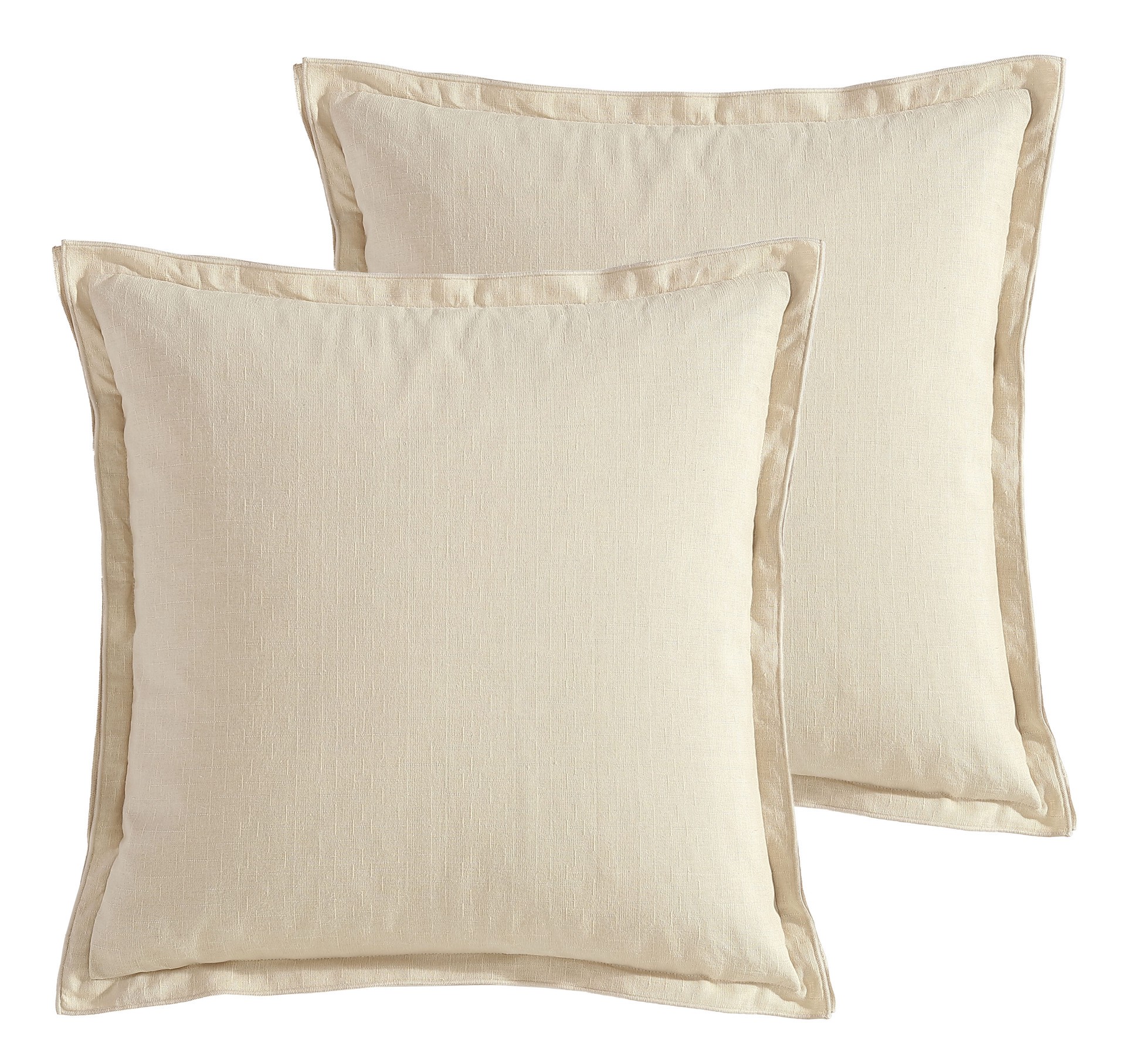 slide 4 of 5, allen + roth 2 -Piece 20-in x 20-in Beige Square Indoor Decorative Pillow, 1 ct