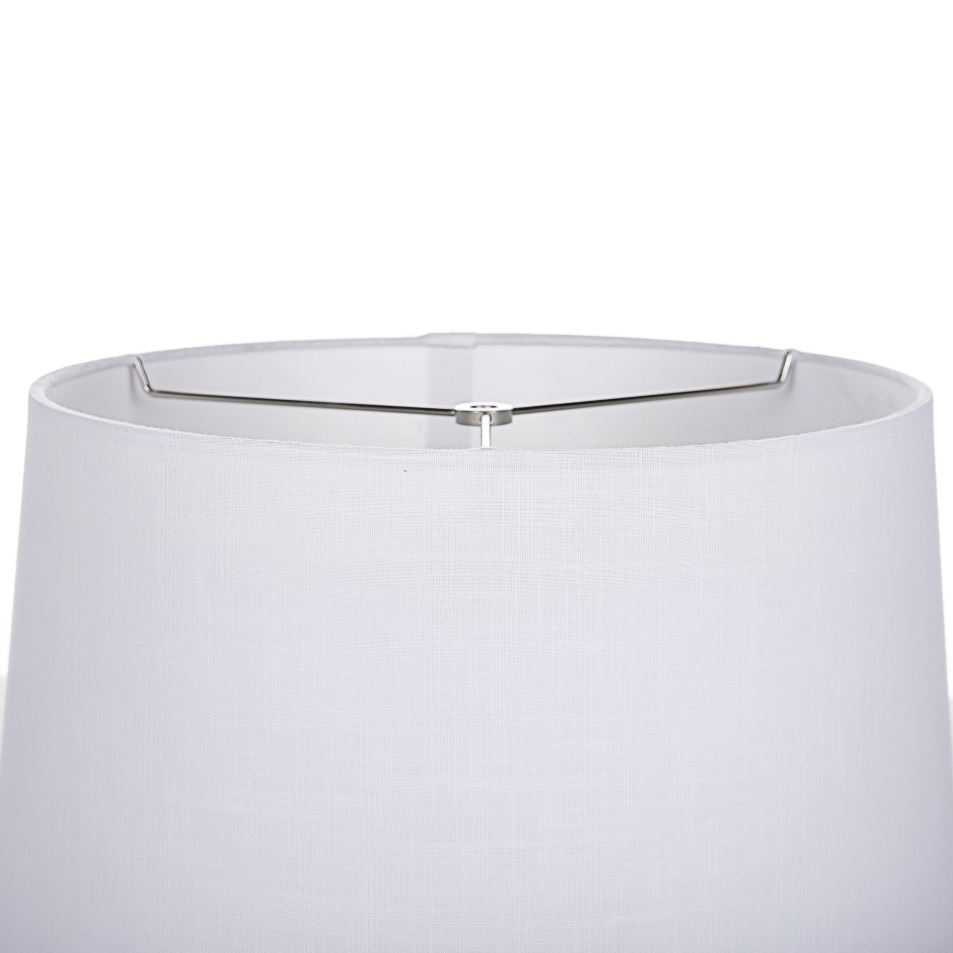 slide 2 of 6, allen + roth 10-in x 15-in White Linen Fabric Drum Lamp Shade, 1 ct