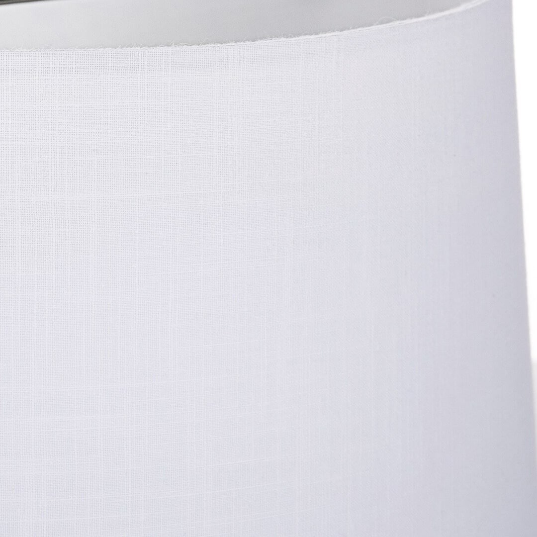 slide 5 of 6, allen + roth 10-in x 15-in White Linen Fabric Drum Lamp Shade, 1 ct