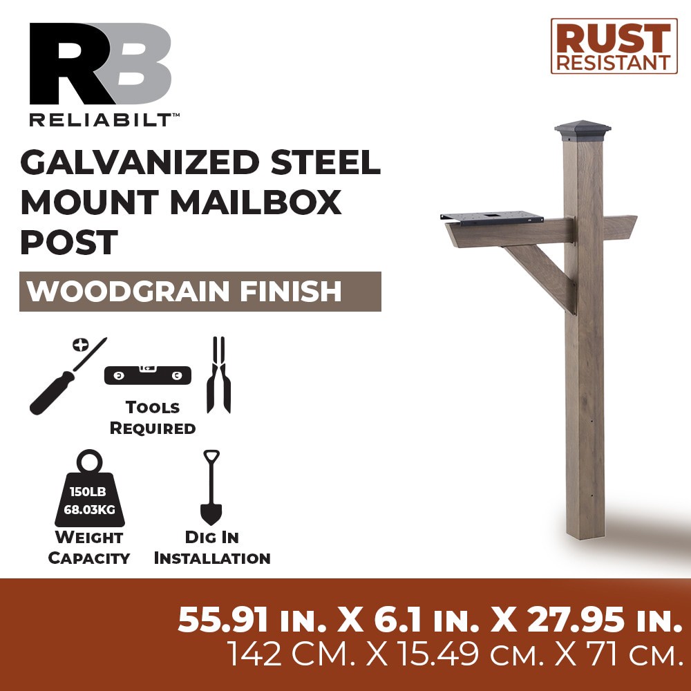 slide 2 of 6, RELIABILT 4 x 4 Brown Galvanized steel, 1 ct