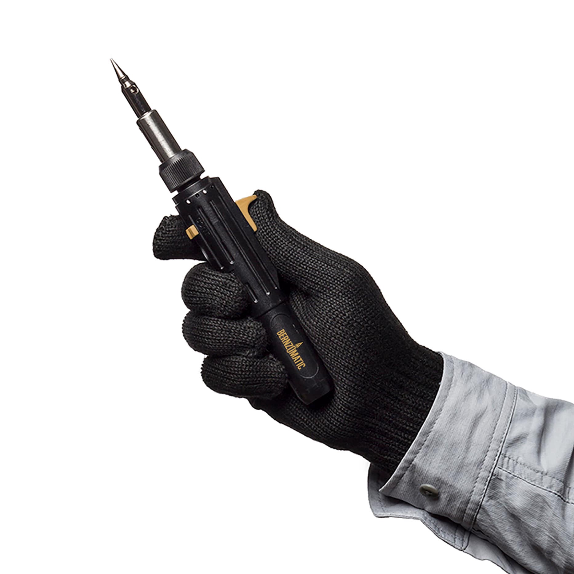 slide 4 of 6, Bernzomatic Micro torch, hot air blower, fine solder, large solder, round, chisel point and heat shrink Soldering iron, 1 ct