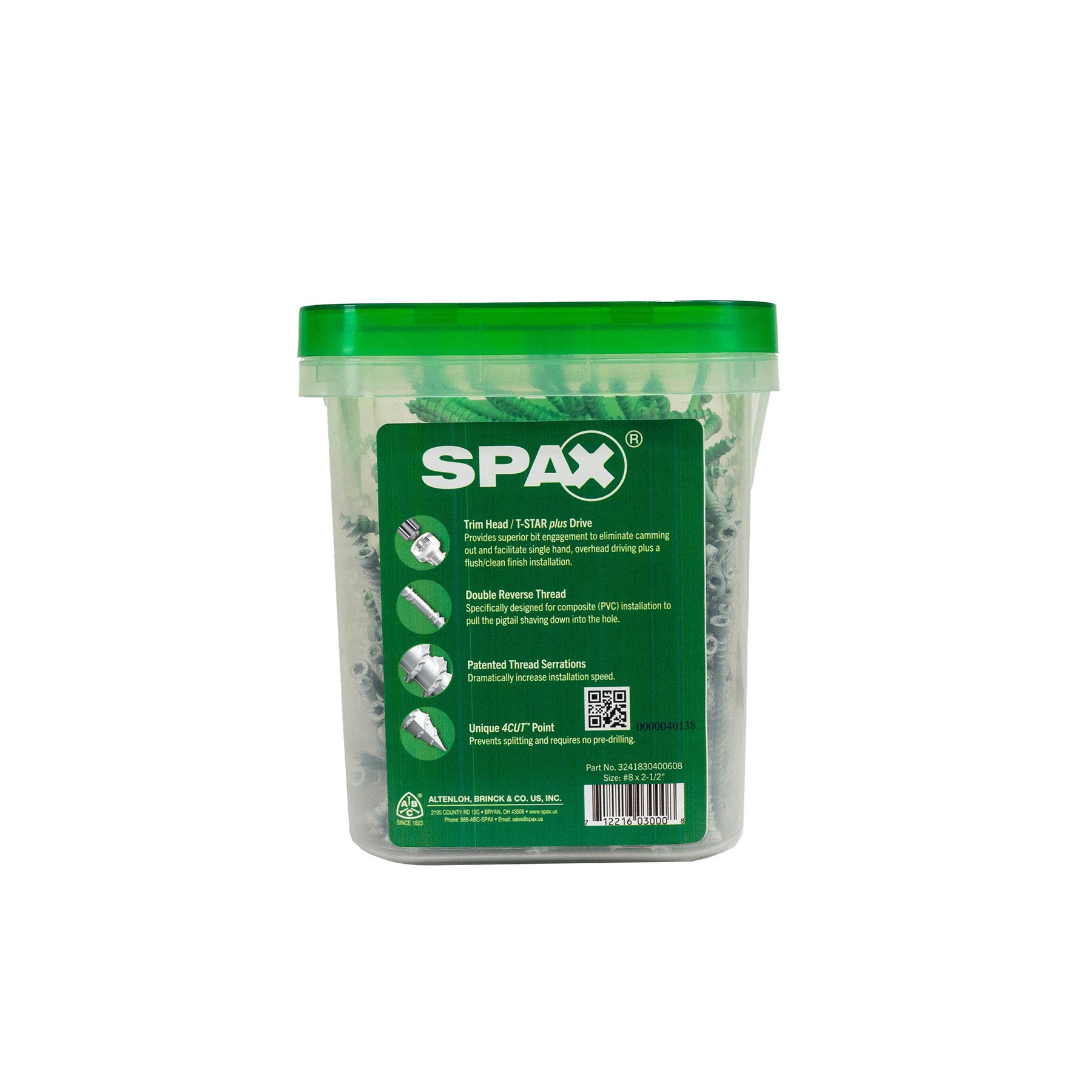 slide 4 of 6, SPAX PowerTrim #8 x 2-1/2-in Double-barrier Exterior Trim screws ( 425 -Per Box ), 1 ct