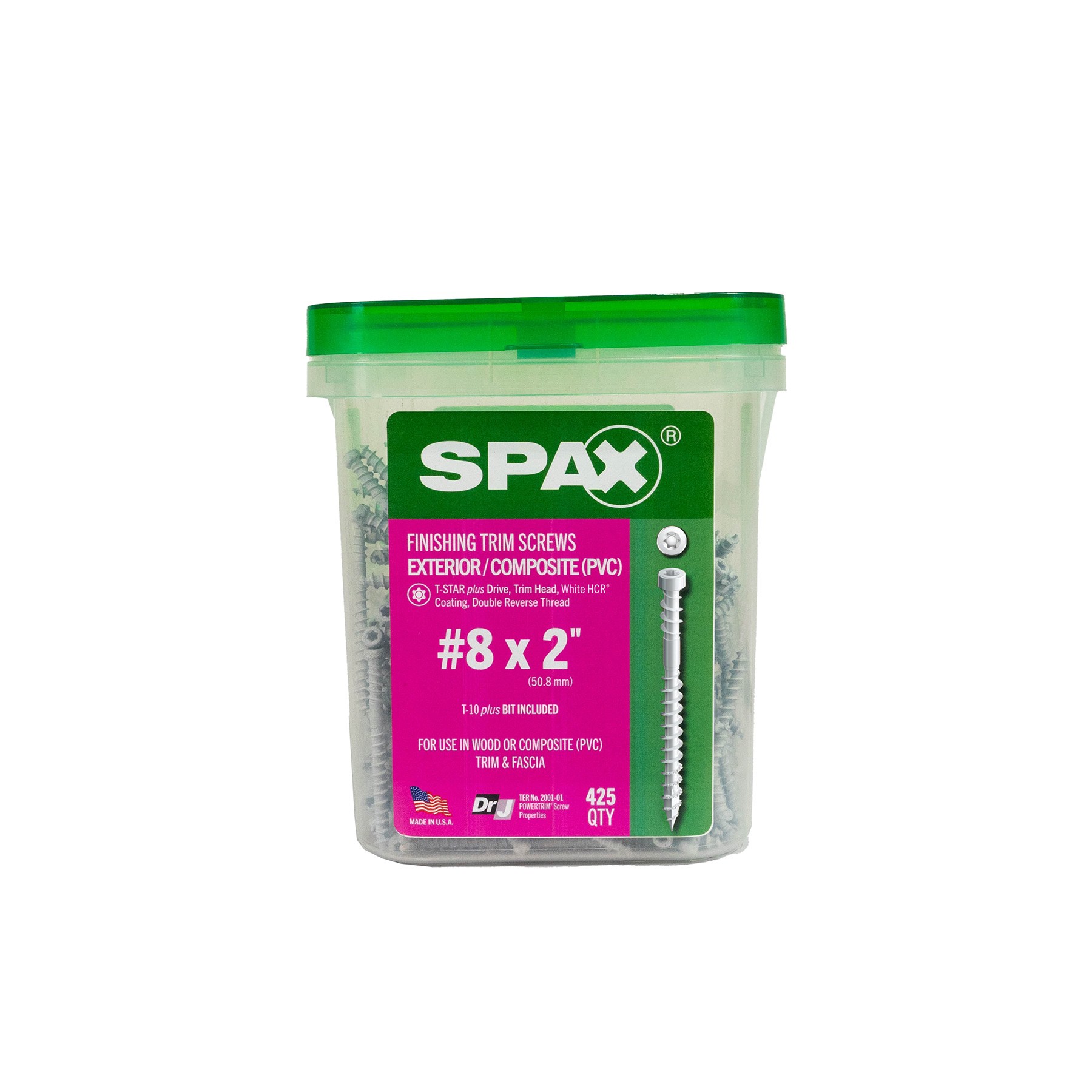 slide 3 of 6, SPAX PowerTrim #8 x 2-in Double-barrier Exterior Trim screws ( 425 -Per Box ), 1 ct