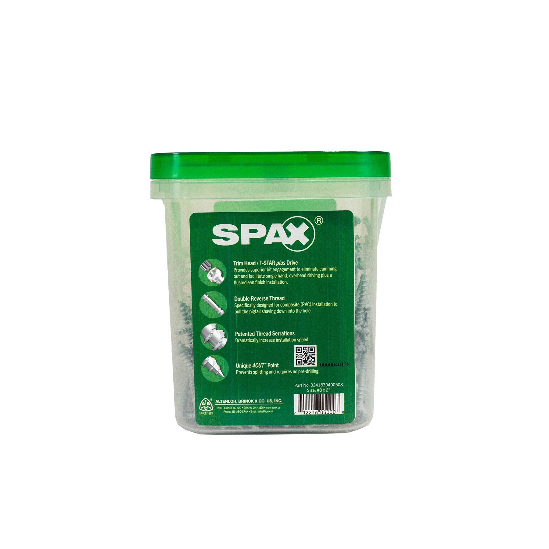 slide 4 of 6, SPAX PowerTrim #8 x 2-in Double-barrier Exterior Trim screws ( 425 -Per Box ), 1 ct