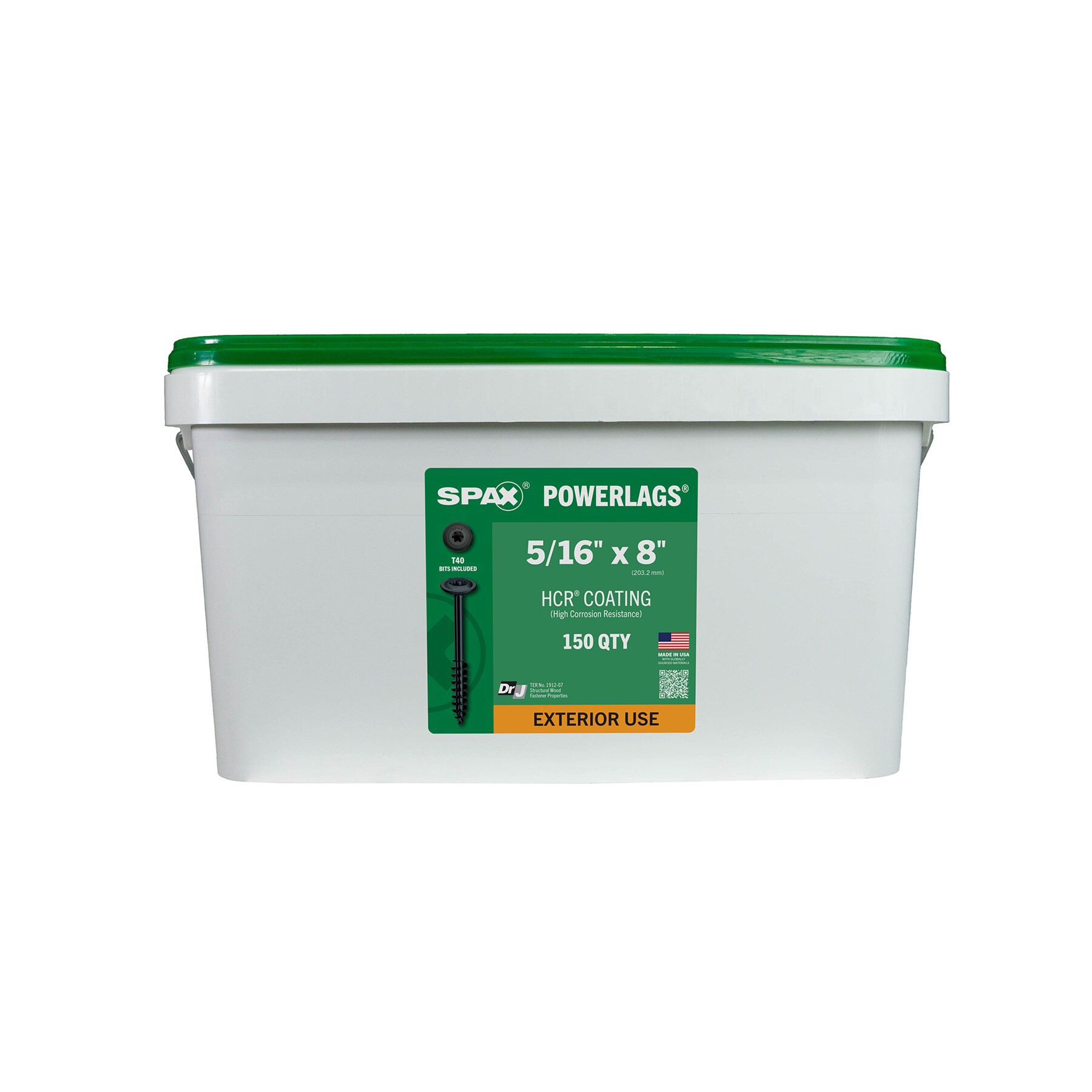 slide 3 of 6, SPAX 5/16-in x 8-in Black Coated Washer -Head Exterior Structural wood screws 150 -Pack, 1 ct