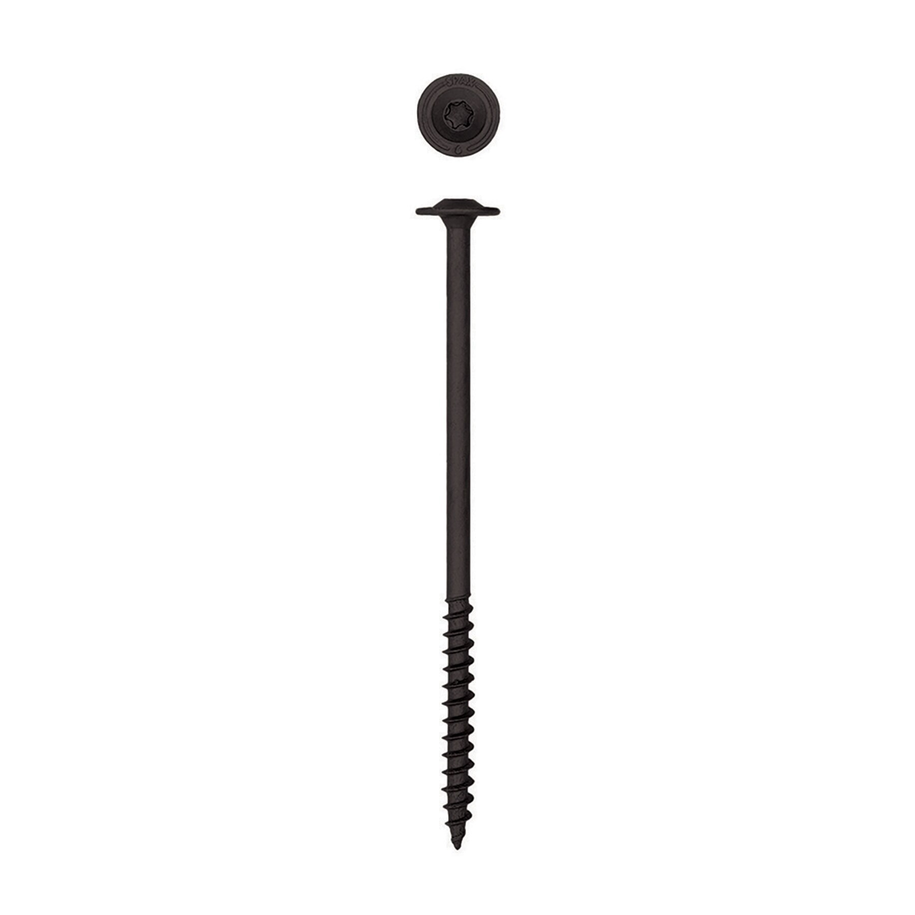 slide 2 of 6, SPAX 5/16-in x 6-in Black Coated Washer -Head Exterior Structural wood screws 250 -Pack, 1 ct