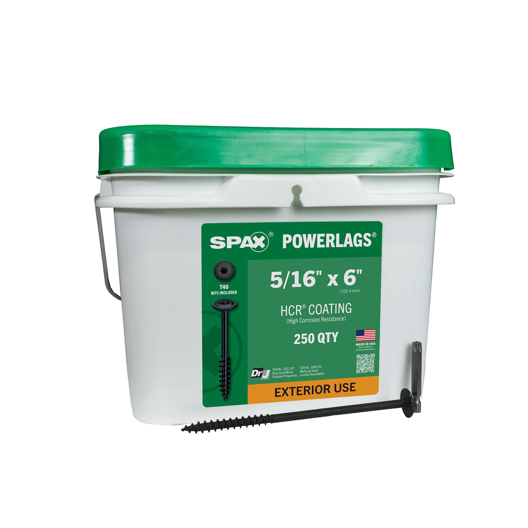 slide 1 of 6, SPAX 5/16-in x 6-in Black Coated Washer -Head Exterior Structural wood screws 250 -Pack, 1 ct