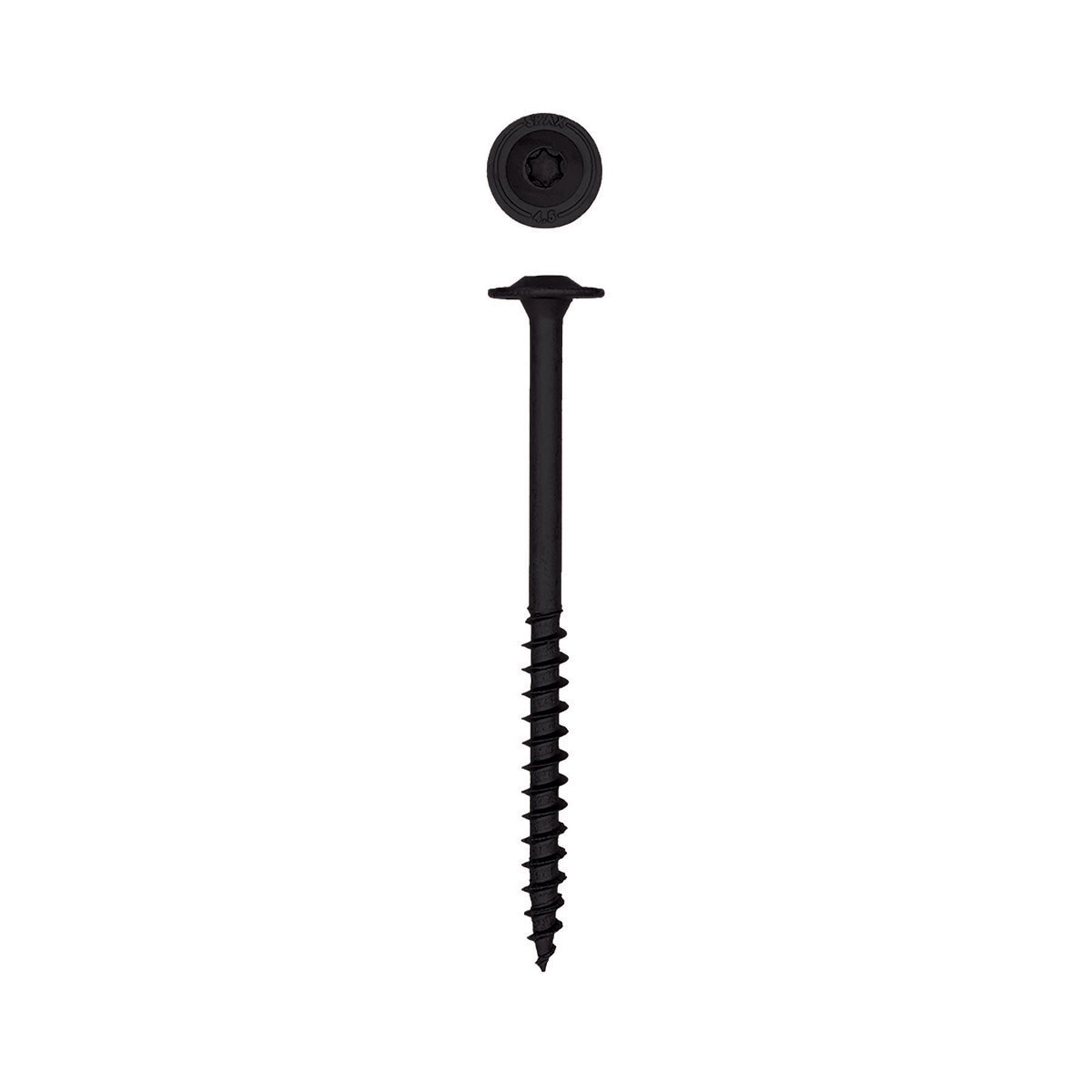 slide 2 of 6, SPAX 5/16-in x 4-1/2-in Black Coated Washer -Head Exterior Structural wood screws 50 -Pack, 1 ct