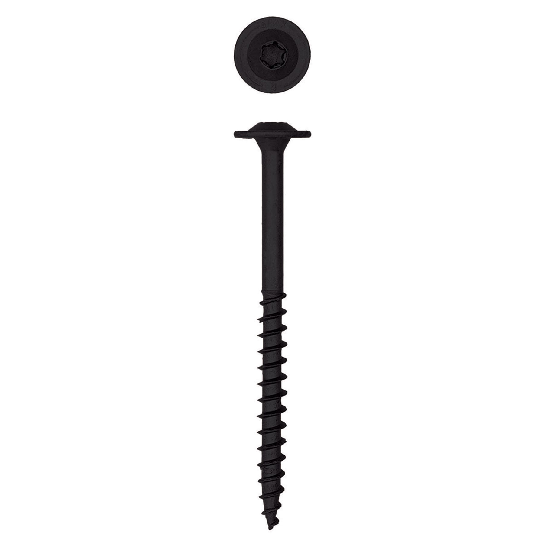 slide 2 of 6, SPAX 5/16-in x 4-in Black Coated Washer -Head Exterior Structural wood screws 50 -Pack, 1 ct