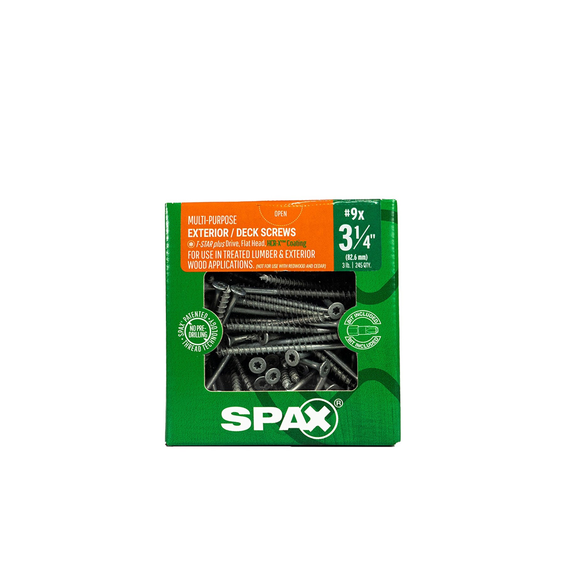 slide 3 of 6, SPAX Multi-Material #9 x 3-1/4-in Double-barrier Exterior Wood screws ( 245 -Per Box ), 1 ct