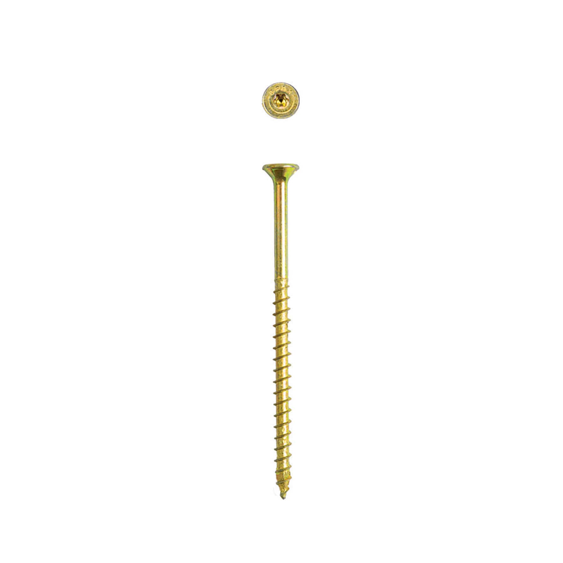 slide 6 of 6, SPAX #10 x 3-1/2-in Yellow Zinc Multi-Material Interior Wood Screws (170-Per Box), 1 ct