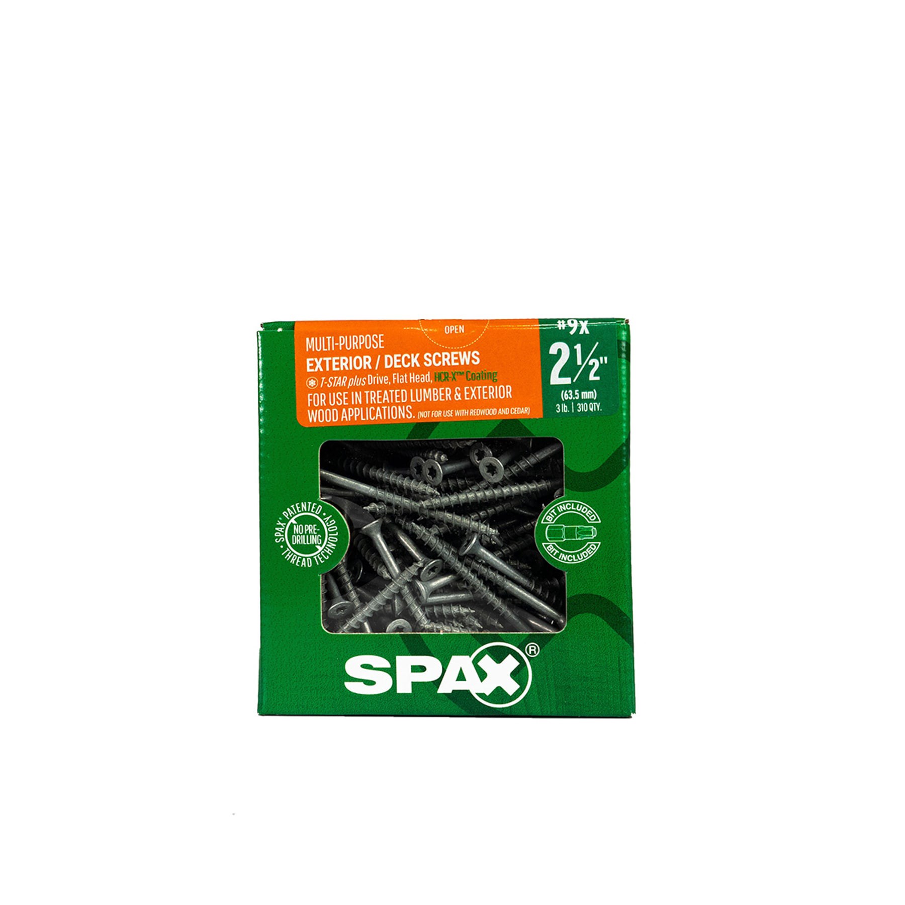 slide 3 of 6, SPAX Multi-Material #9 x 2-1/2-in Double-barrier Exterior Wood screws ( 310 -Per Box ), 1 ct