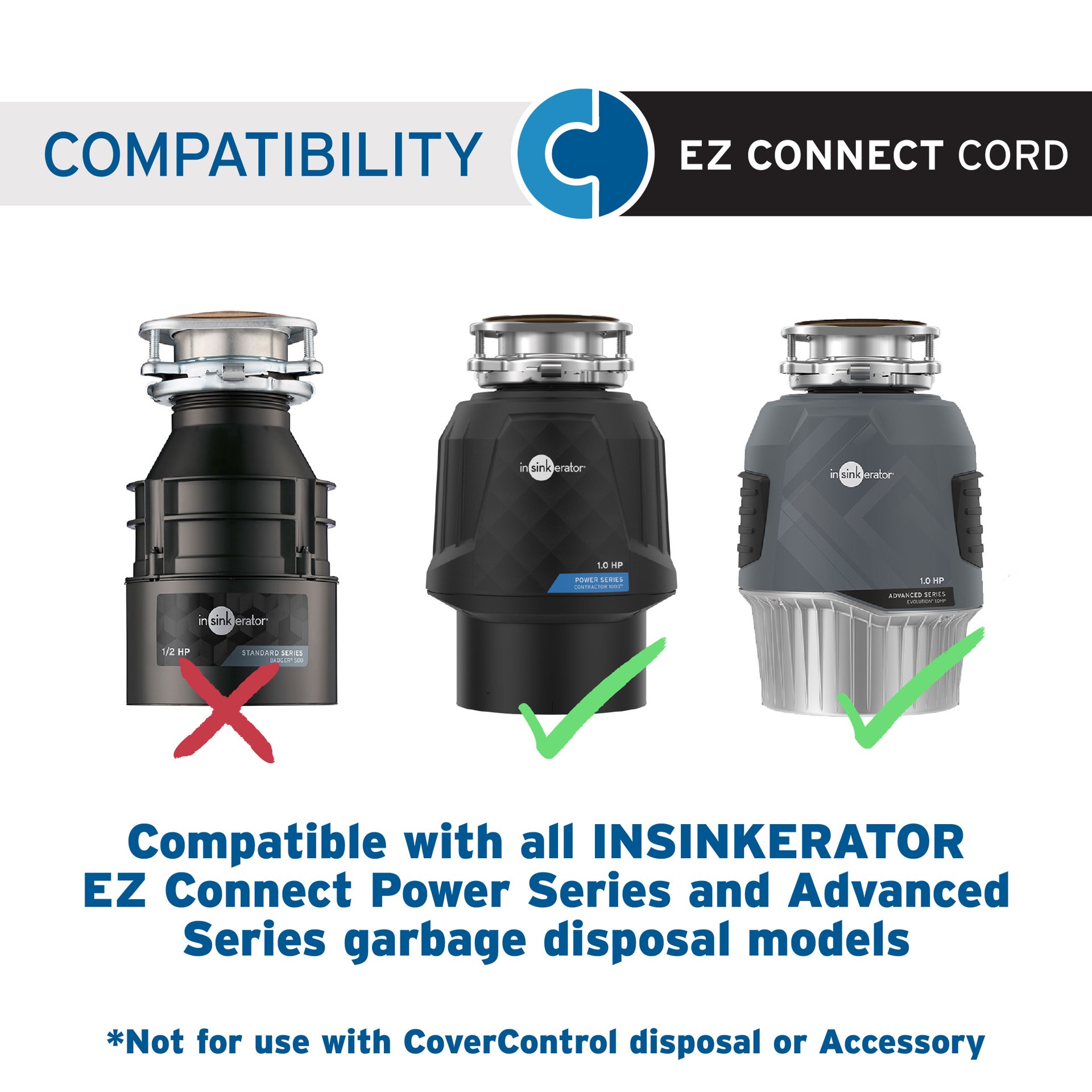 slide 4 of 6, InSinkErator EZ Connect Power Cord 1.125-in Black Rubber Garbage Disposal Installation tool, 1 ct