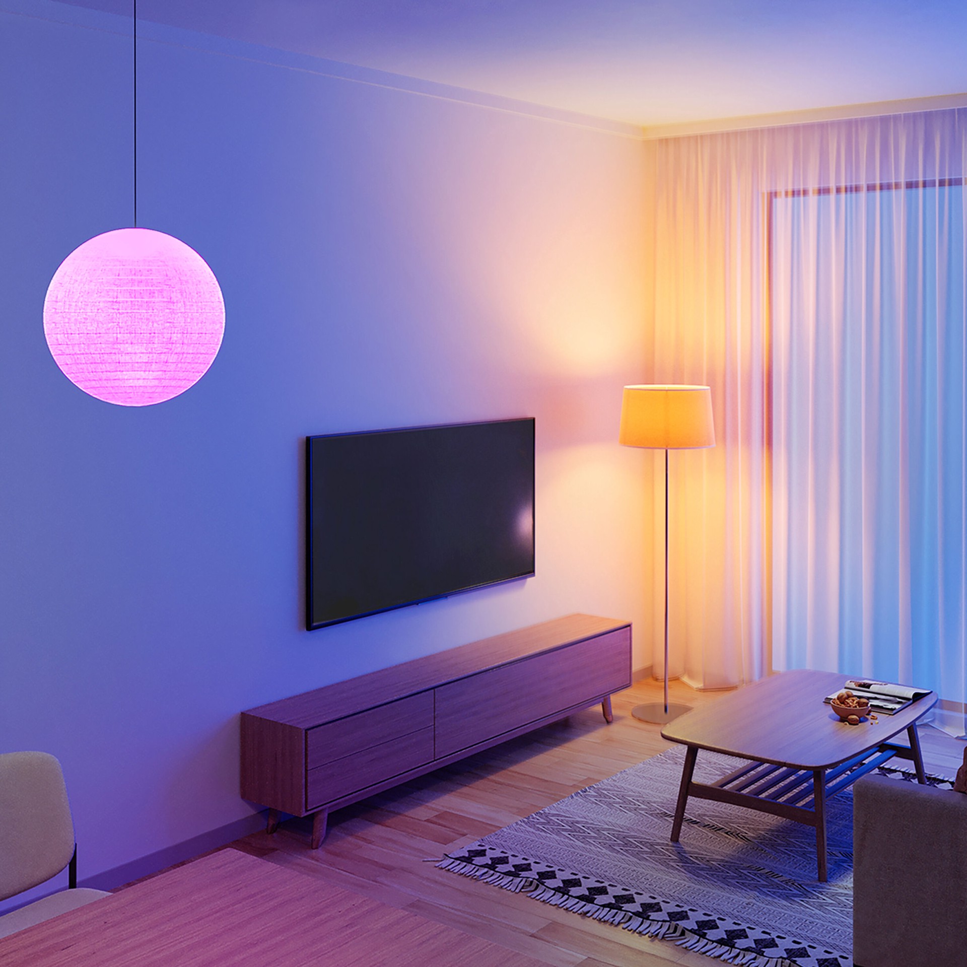 slide 3 of 6, Govee Wi-Fi 800LM RGBWW Smart LED Bulb 4 Pack 60 -Watt EQ A19 Multicolor Medium screw base E26 Dimmable Smart LED General purpose Light Bulb 4 -Pack, 1 ct