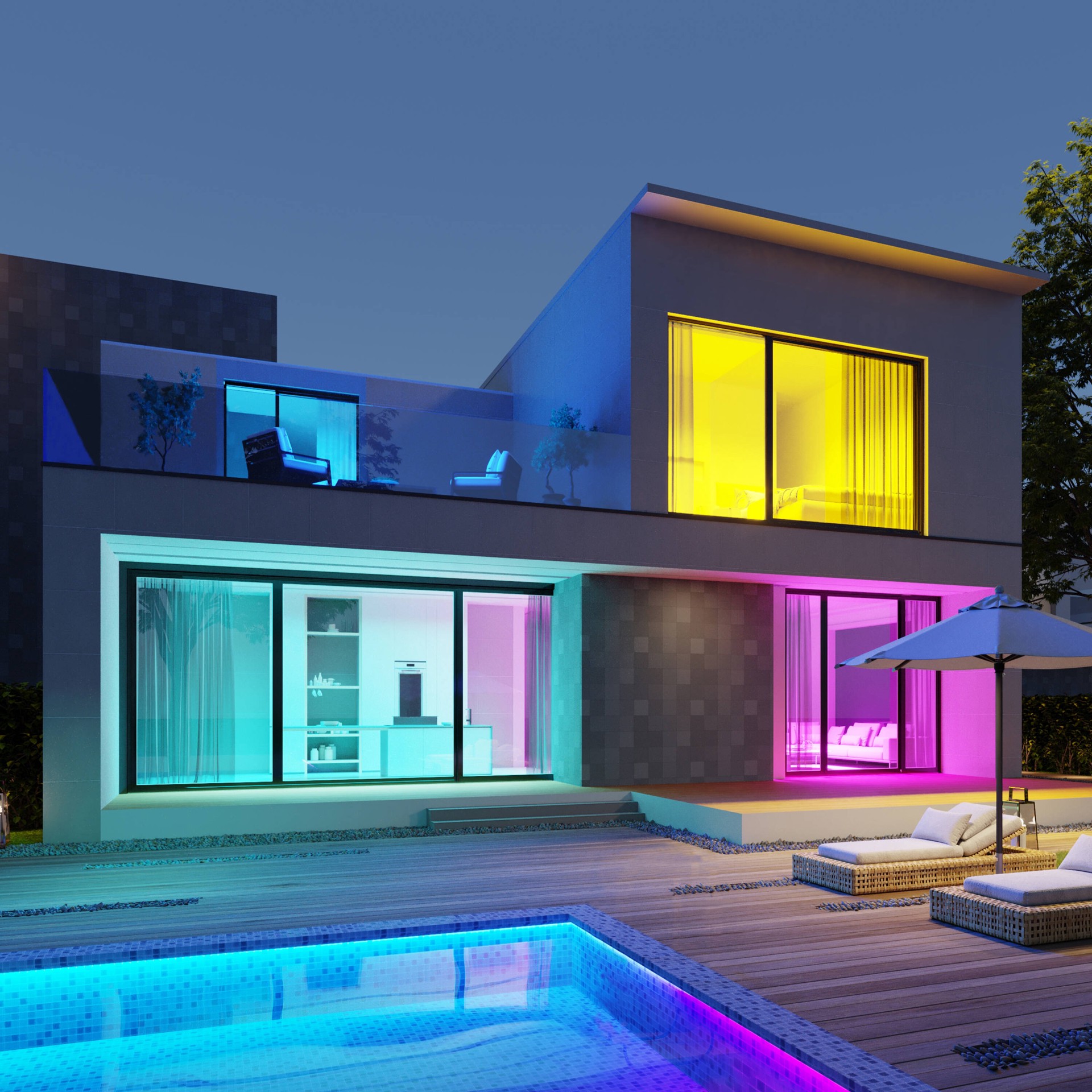 slide 5 of 6, Govee Wi-Fi 800LM RGBWW Smart LED Bulb 4 Pack 60 -Watt EQ A19 Multicolor Medium screw base E26 Dimmable Smart LED General purpose Light Bulb 4 -Pack, 1 ct