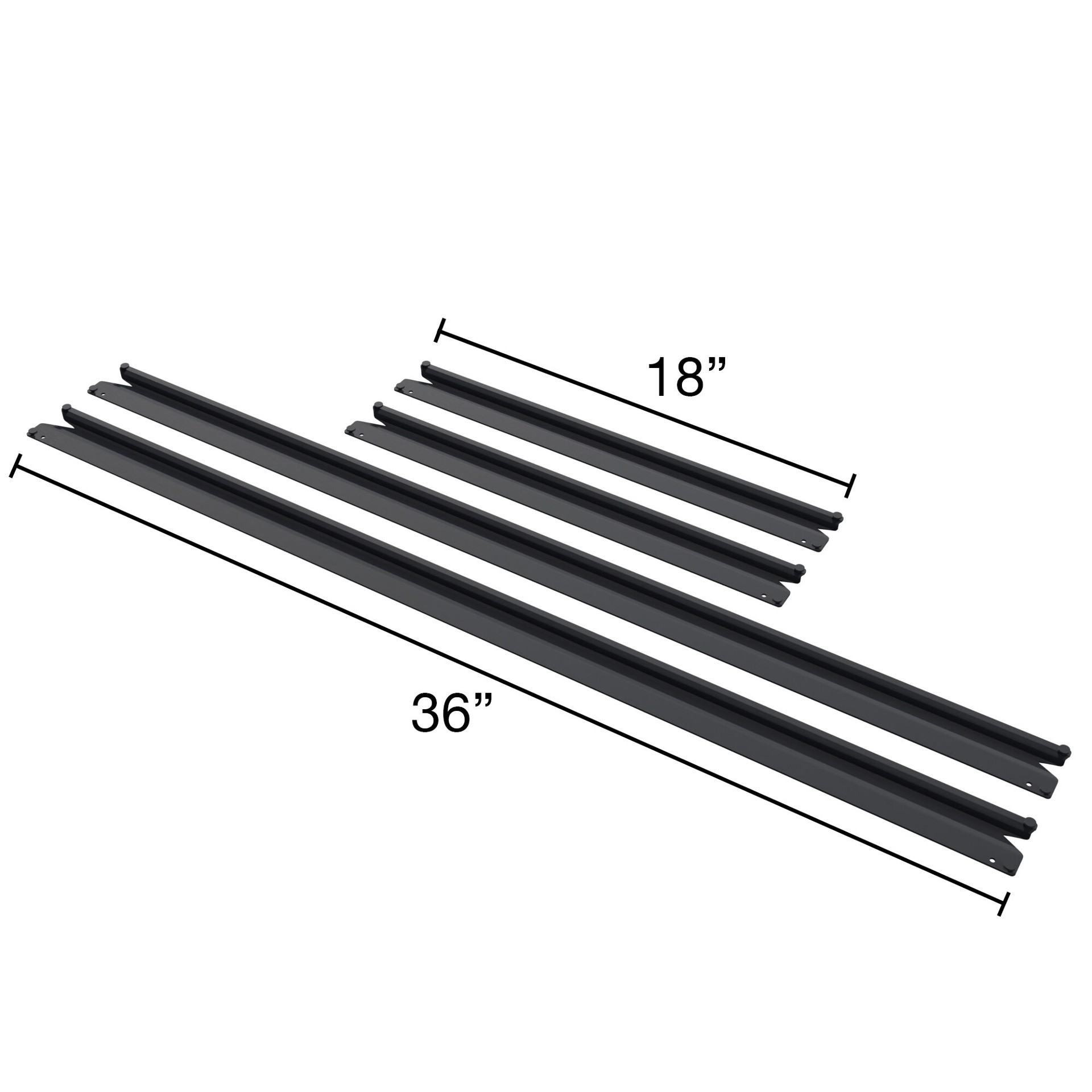 slide 5 of 6, Project Source Heavy Duty Black Metal Frame kit with Solid/Ventilated Shelves ( 36-in W x 18-in D x 3-in H ), 1 ct