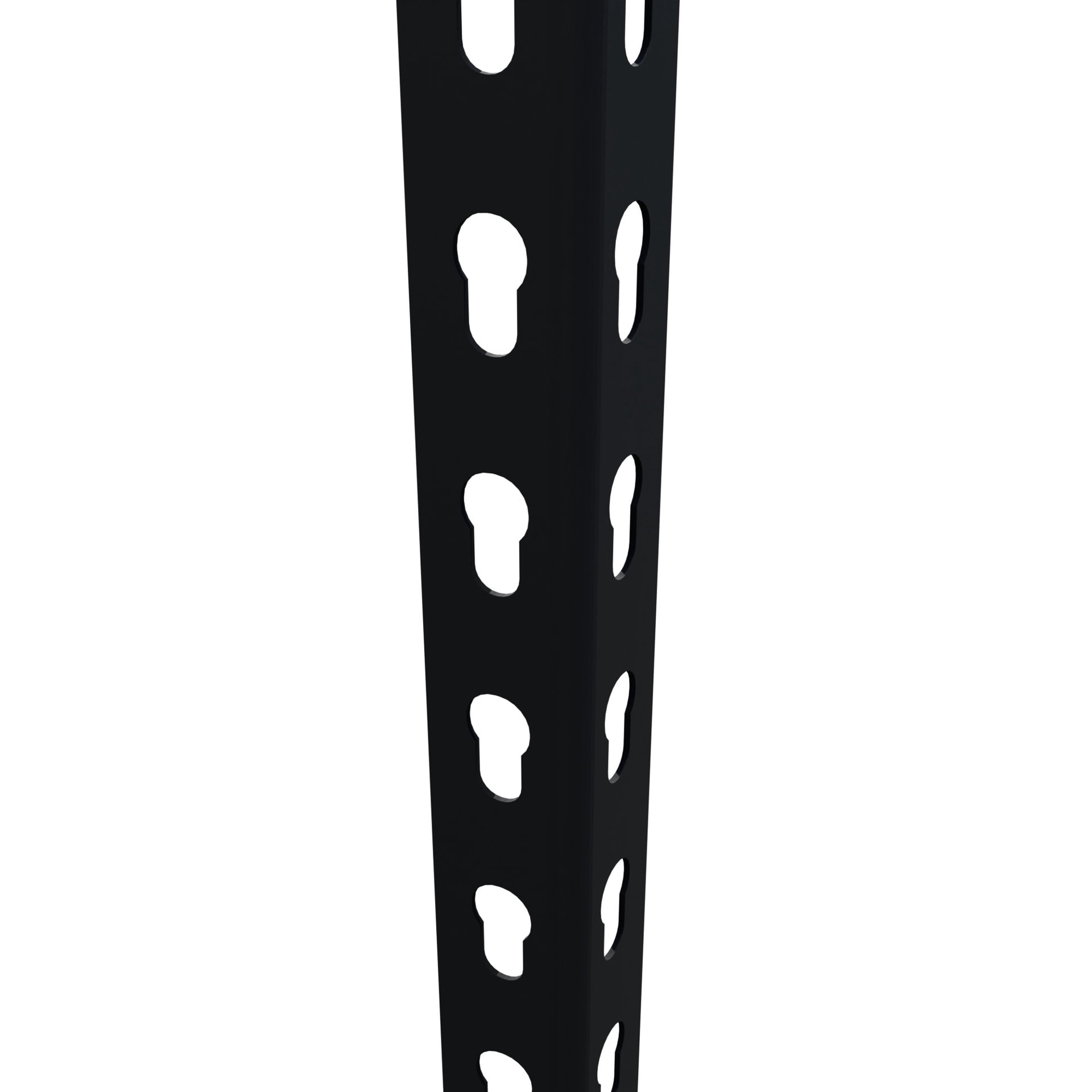 slide 6 of 6, Project Source Heavy Duty Black Metal Vertical post with Solid/Ventilated Shelves ( 1.5-in W x 5-in D x 36-in H ) 4 -Pack, 1 ct