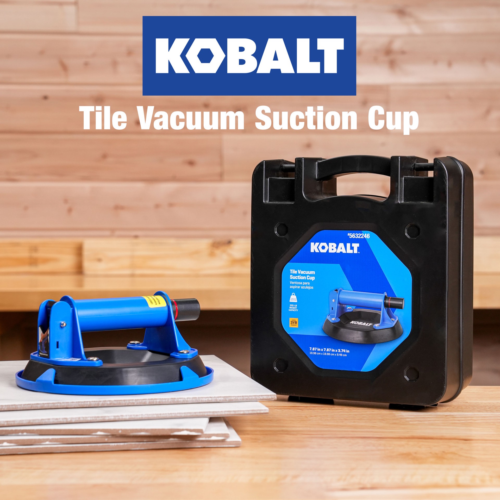 slide 2 of 6, Kobalt 242-lb 7.87-in Dia Plastic Tile Suction Cup, 1 ct