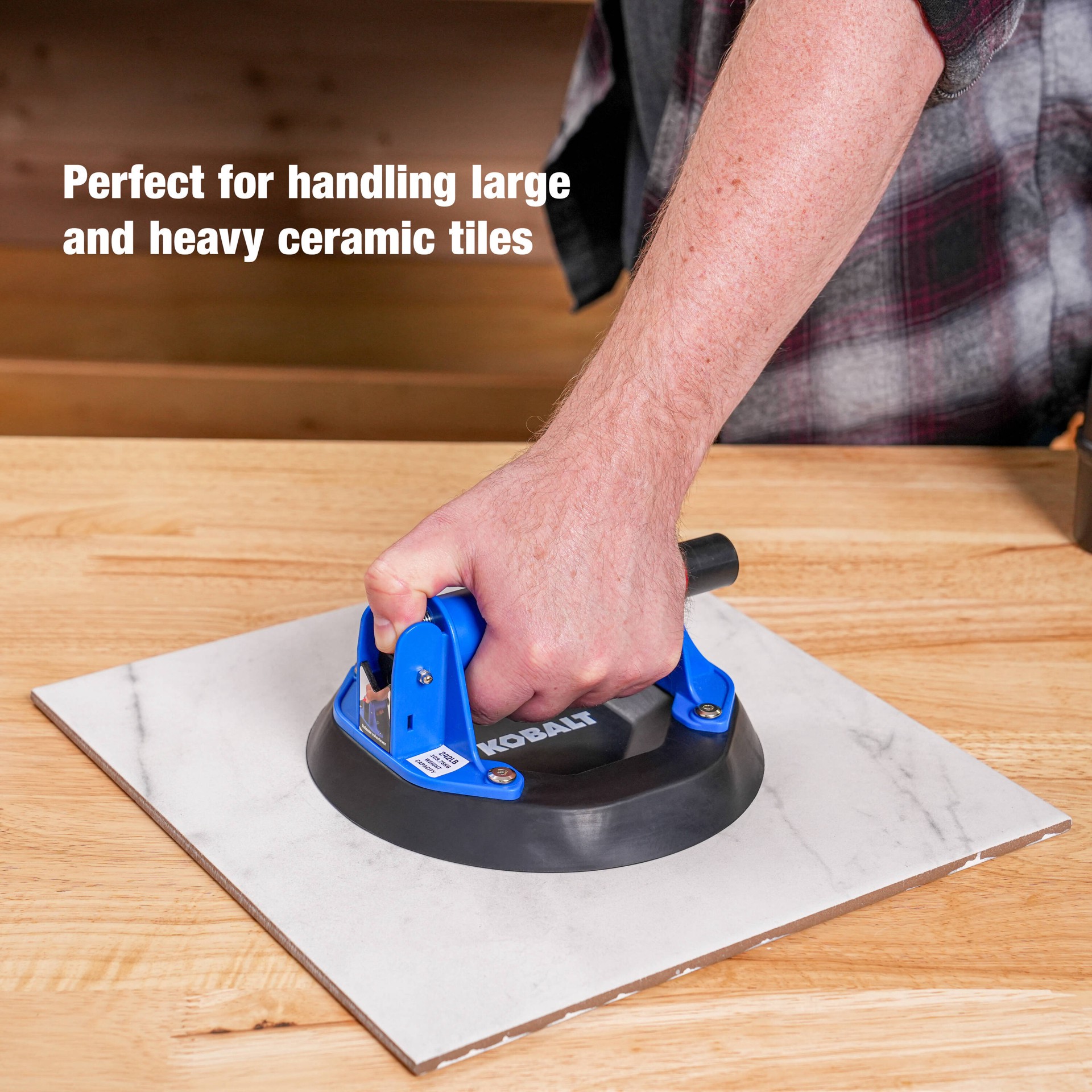 slide 5 of 6, Kobalt 242-lb 7.87-in Dia Plastic Tile Suction Cup, 1 ct