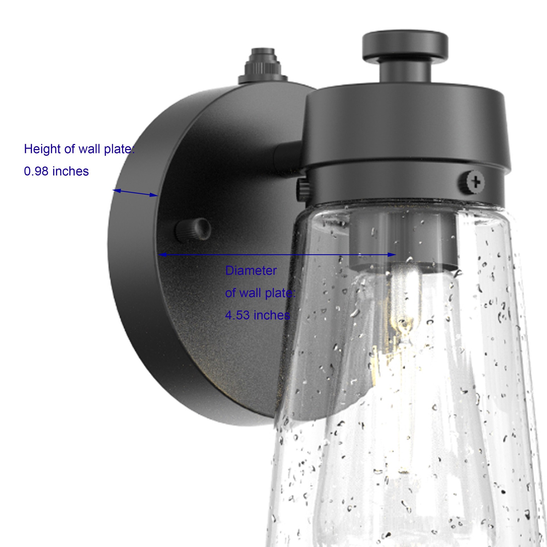 slide 5 of 6, Project Source Brookvale 1 -Light 9-in H Matte Black Hardwired Dusk to Dawn Outdoor Wall Light, 1 ct