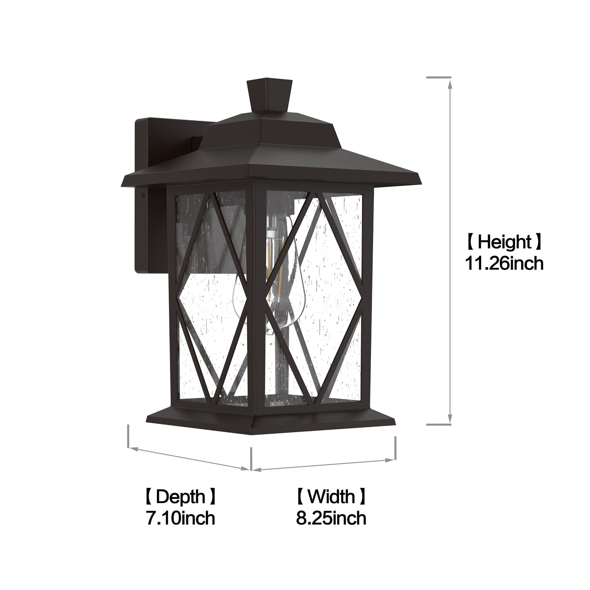 slide 4 of 6, Project Source Larkdale 1 -Light 11.26-in H Matte Bronze Hardwired Outdoor Wall Light, 1 ct