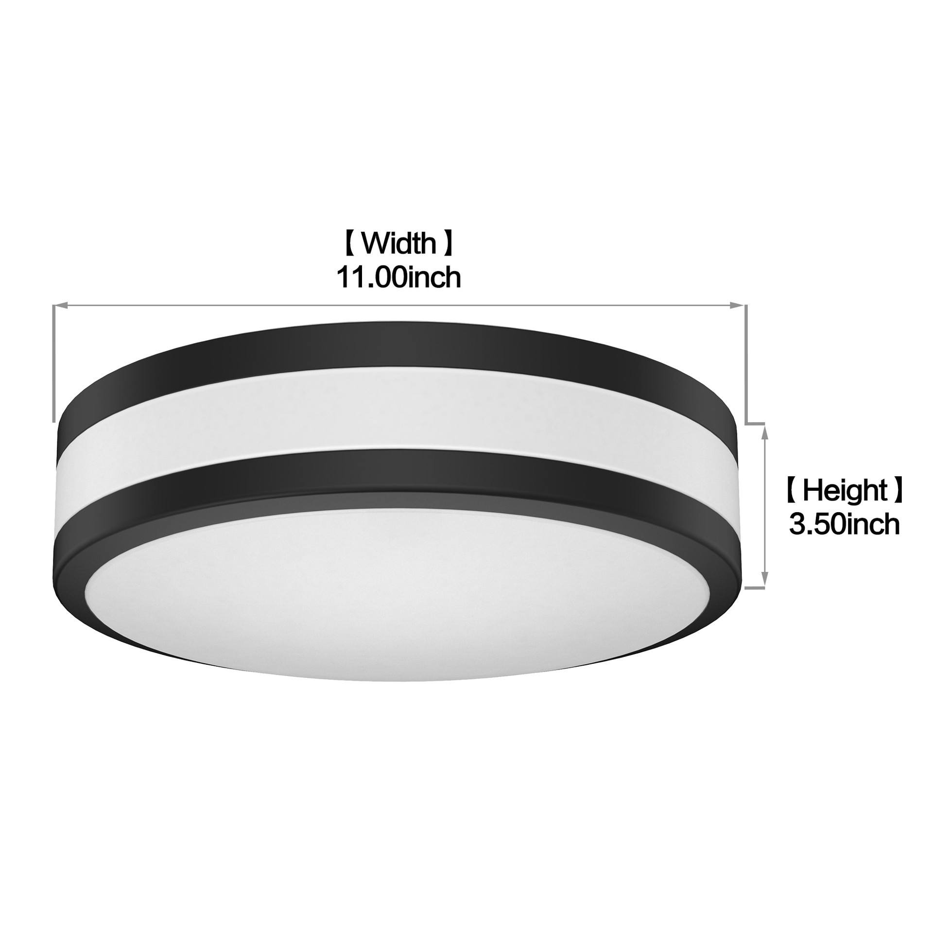 slide 4 of 5, Project Source Hobart 1 -Light 11-in Matte Black Indoor/Outdoor Integrated LED Flush Mount Light, 1 ct