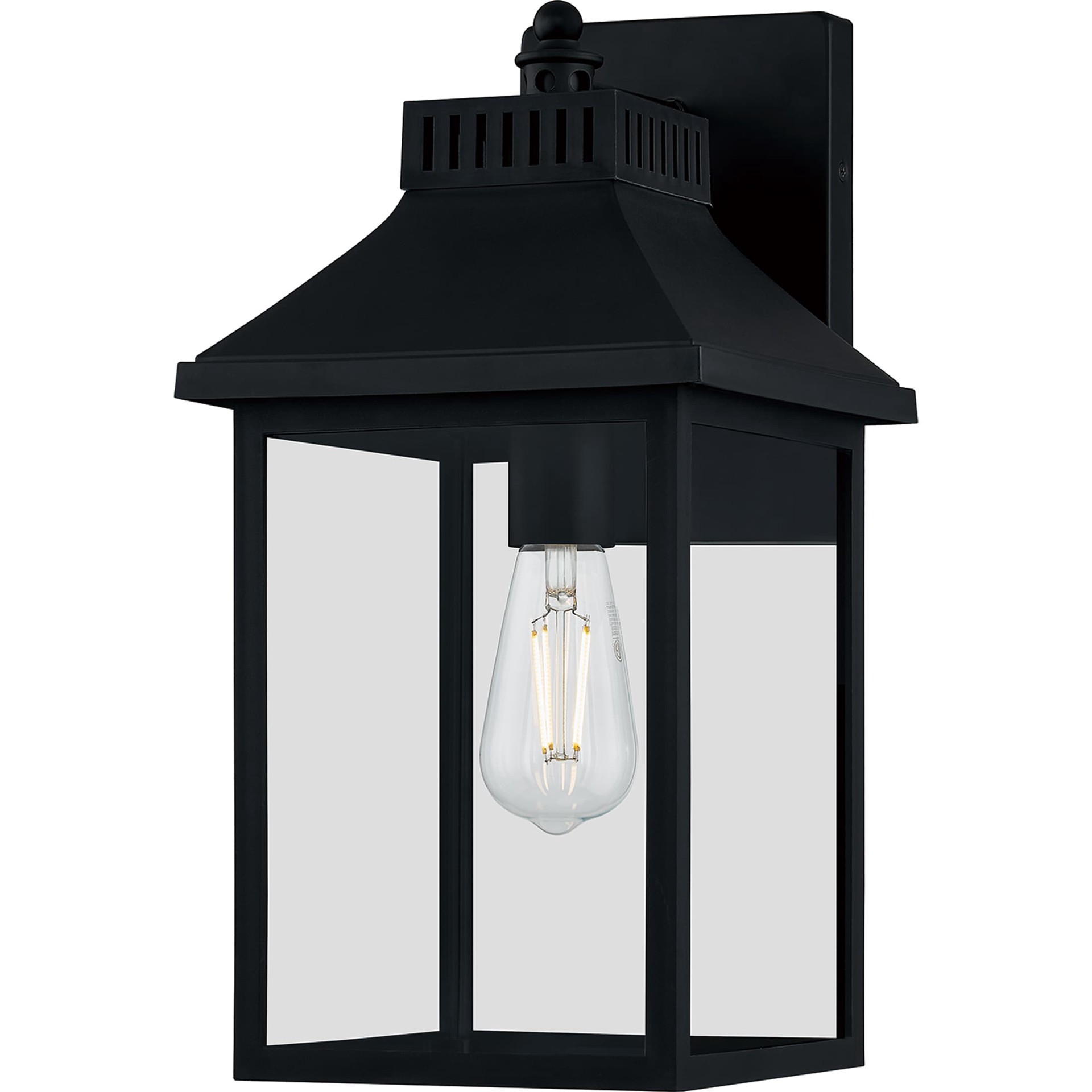 slide 3 of 6, Quoizel Laine 1 -Light 15.75-in H Matte Black Hardwired Outdoor Wall Light, 1 ct