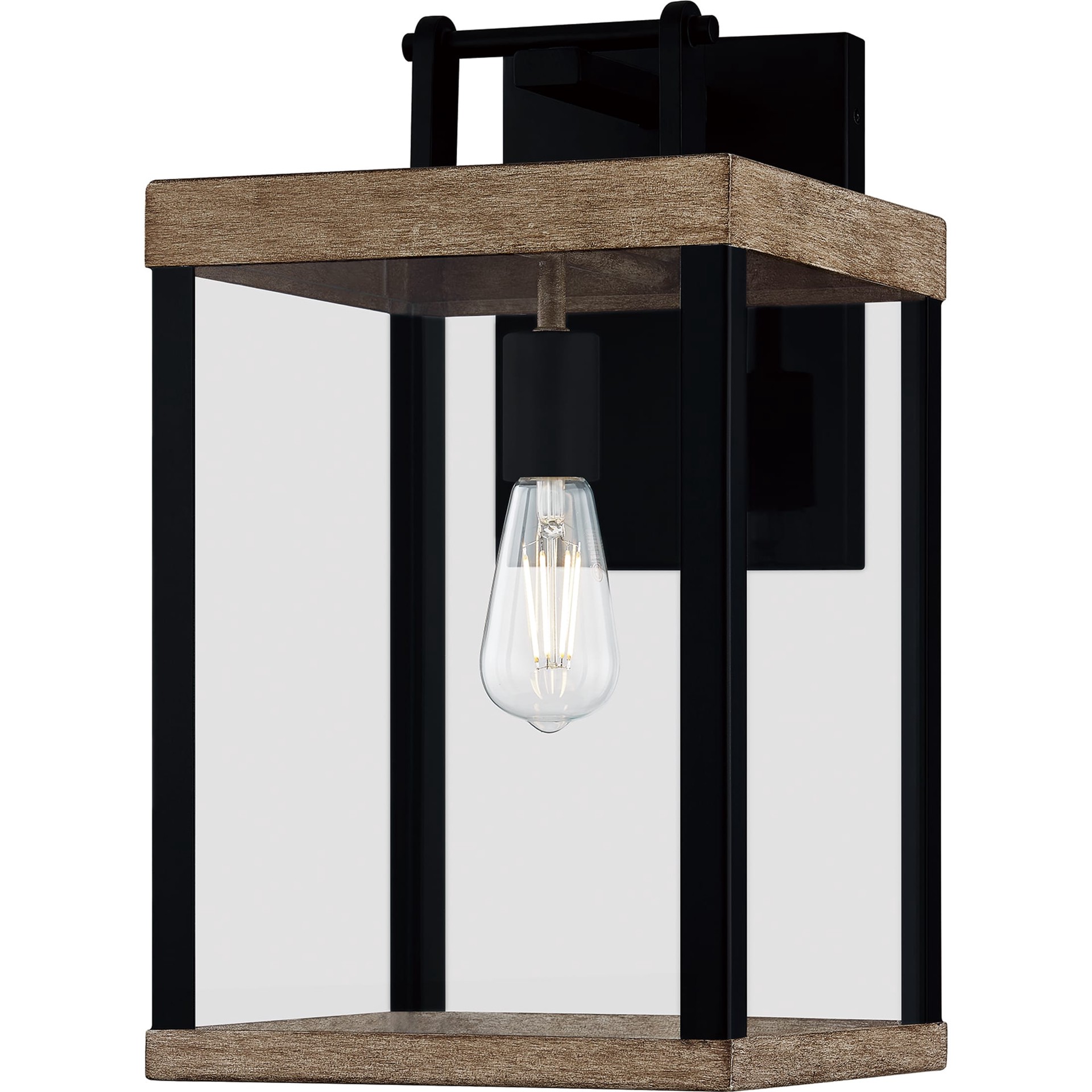 slide 2 of 6, Quoizel Finn 1 -Light 17.5-in H Matte Black Hardwired Outdoor Wall Light, 1 ct
