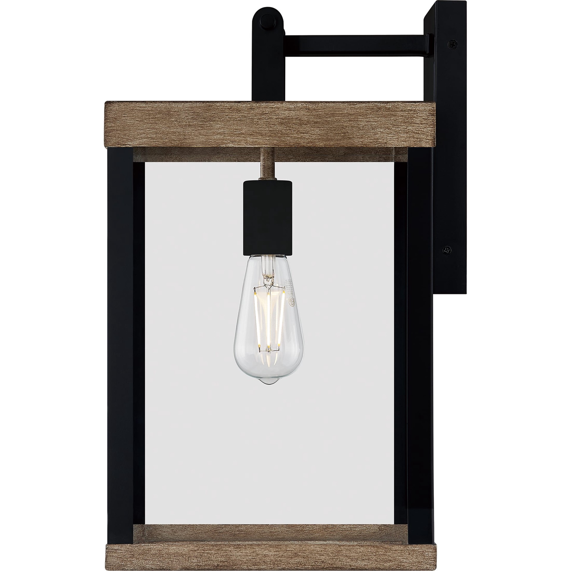 slide 6 of 6, Quoizel Finn 1 -Light 17.5-in H Matte Black Hardwired Outdoor Wall Light, 1 ct