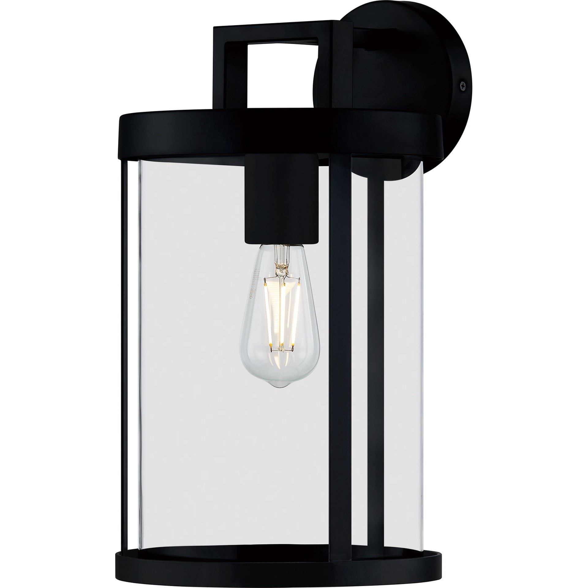 slide 2 of 6, Quoizel Claire 1 -Light 16.38-in H Matte Black Hardwired Outdoor Wall Light, 1 ct
