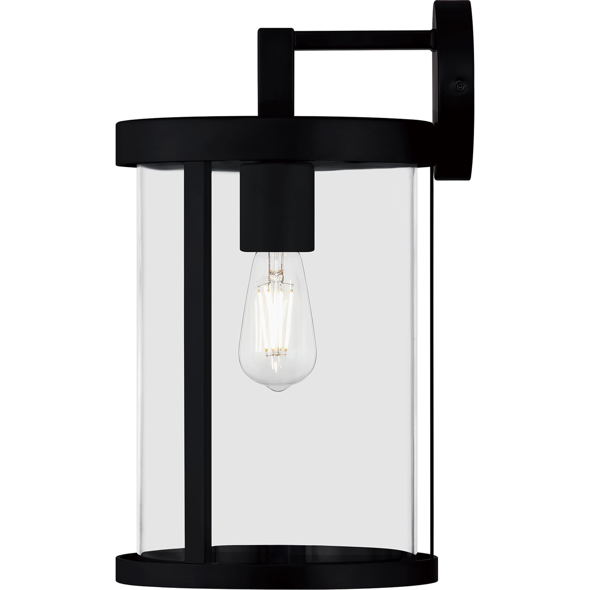 slide 3 of 6, Quoizel Claire 1 -Light 16.38-in H Matte Black Hardwired Outdoor Wall Light, 1 ct