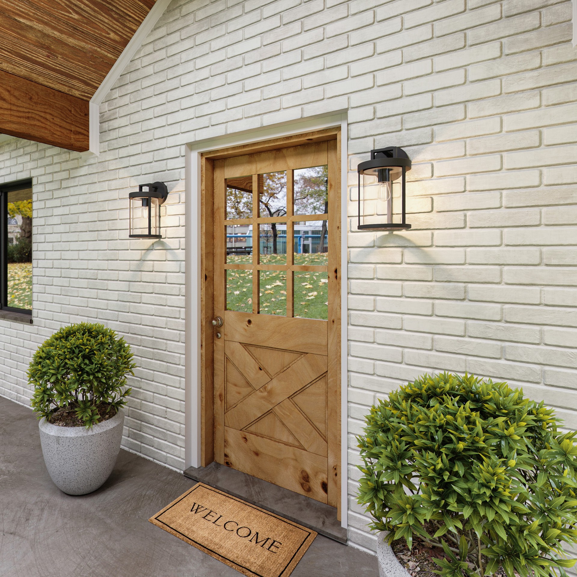 slide 4 of 6, Quoizel Claire 1 -Light 16.38-in H Matte Black Hardwired Outdoor Wall Light, 1 ct