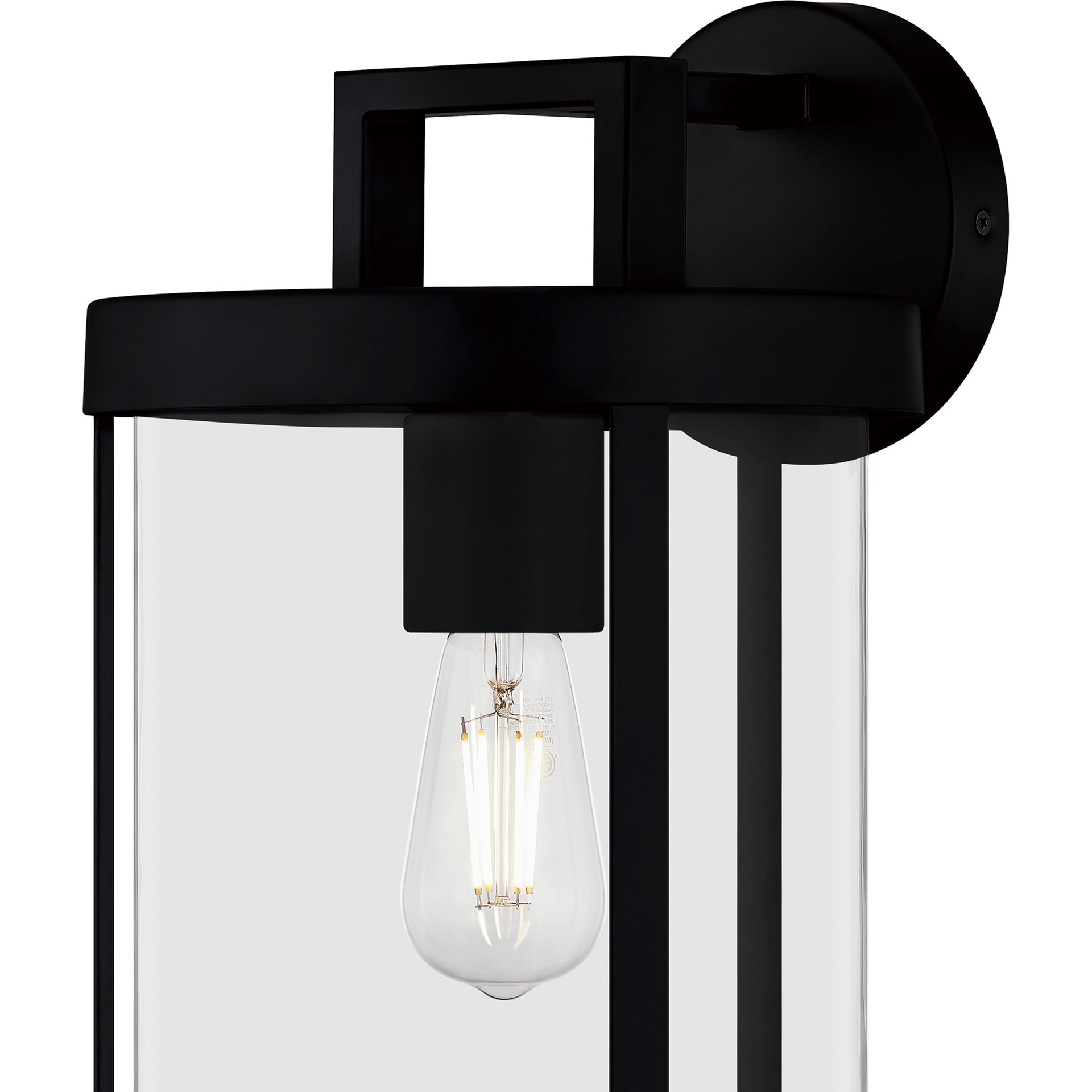 slide 6 of 6, Quoizel Claire 1 -Light 16.38-in H Matte Black Hardwired Outdoor Wall Light, 1 ct