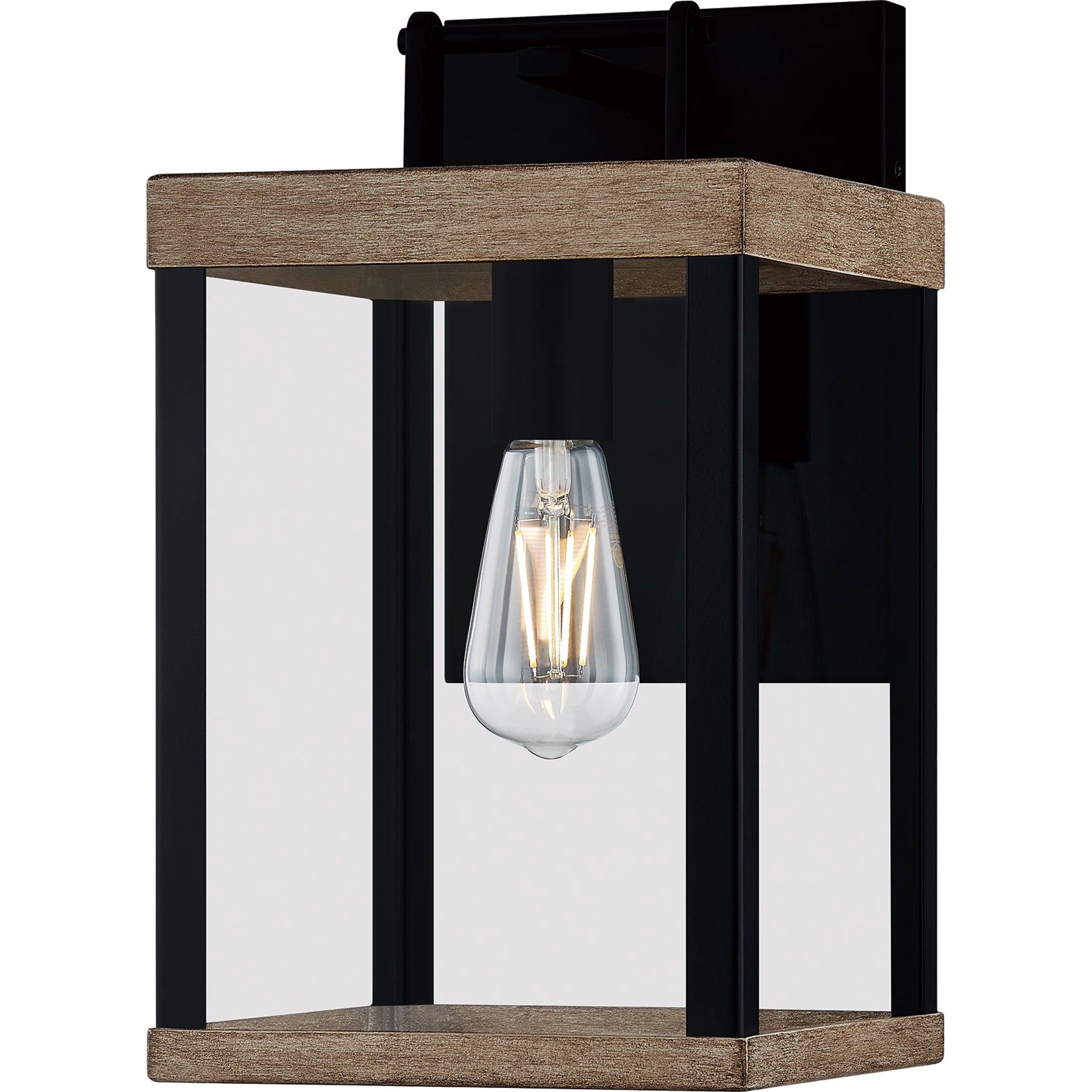 slide 2 of 6, Quoizel Finn 1 -Light 14-in H Matte Black Hardwired Outdoor Wall Light, 1 ct