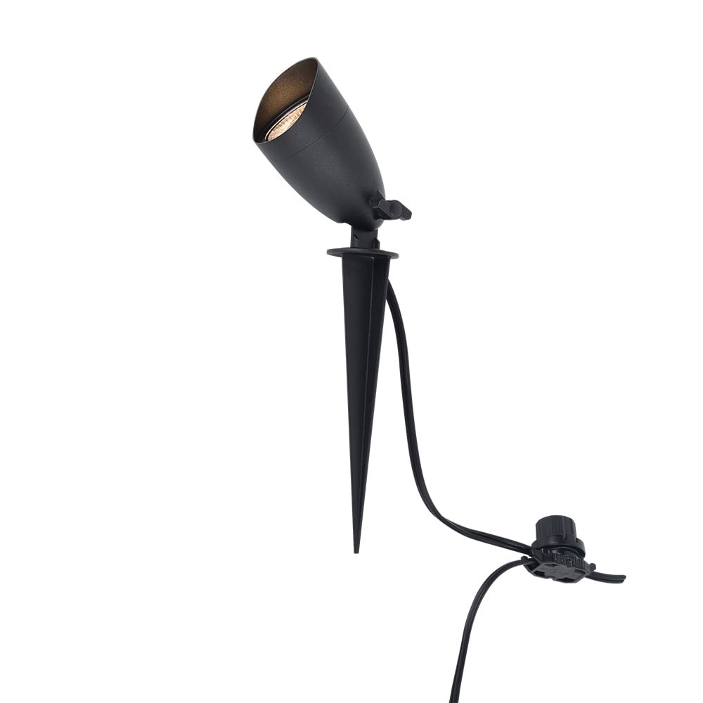 slide 6 of 6, Harbor Breeze Landscape Lighting 420 -Lumens 5 -Watt Black Low voltage Warm White LED Spot light kit, 1 ct