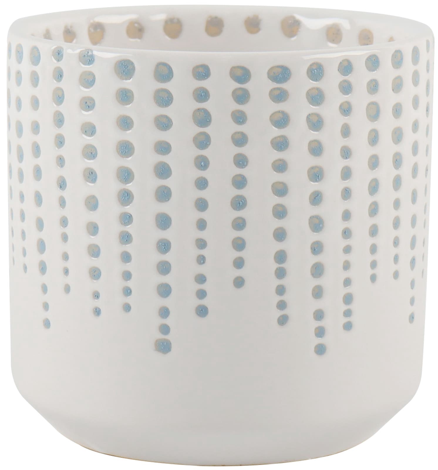 slide 1 of 5, allen + roth Round 4.0-in W x 4.0-in L Blue Ceramic Indoor Planter, 1 ct