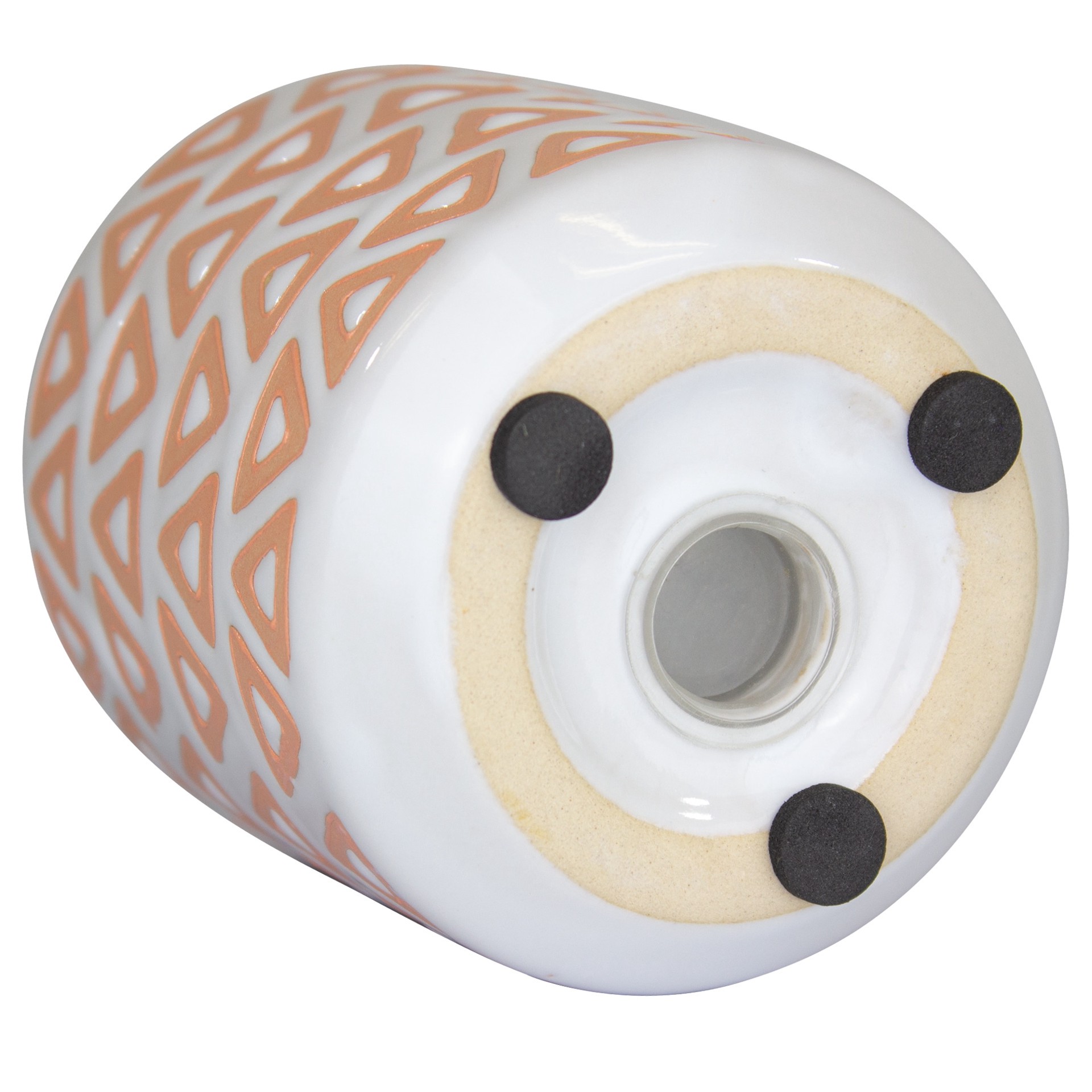 slide 4 of 6, allen + roth Round 3.03-in W x 3.03-in L Orange Ceramic Indoor Planter, 1 ct