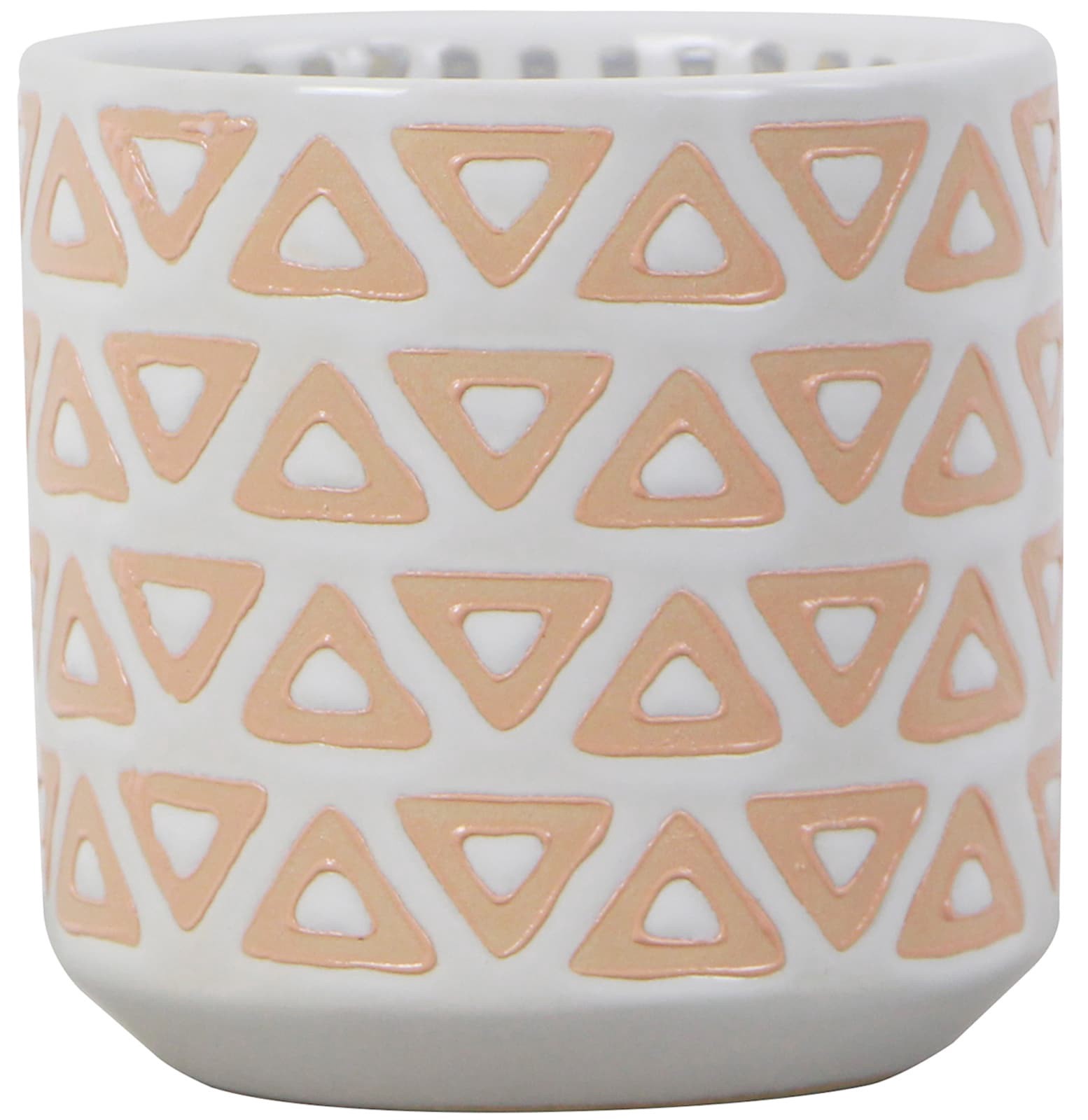 slide 1 of 6, allen + roth Round 3.03-in W x 3.03-in L Orange Ceramic Indoor Planter, 1 ct