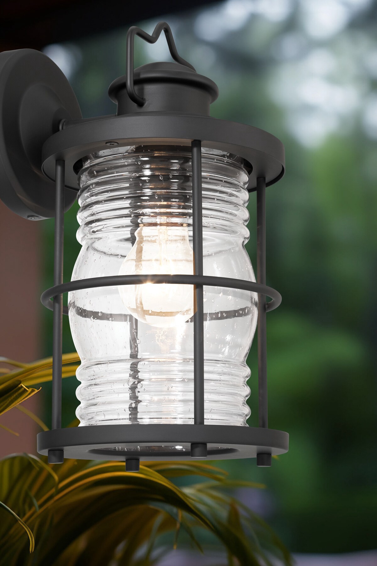 slide 4 of 6, allen + roth Kerner 1 -Light 12-in H Matte Black Hardwired Outdoor Wall Light, 1 ct