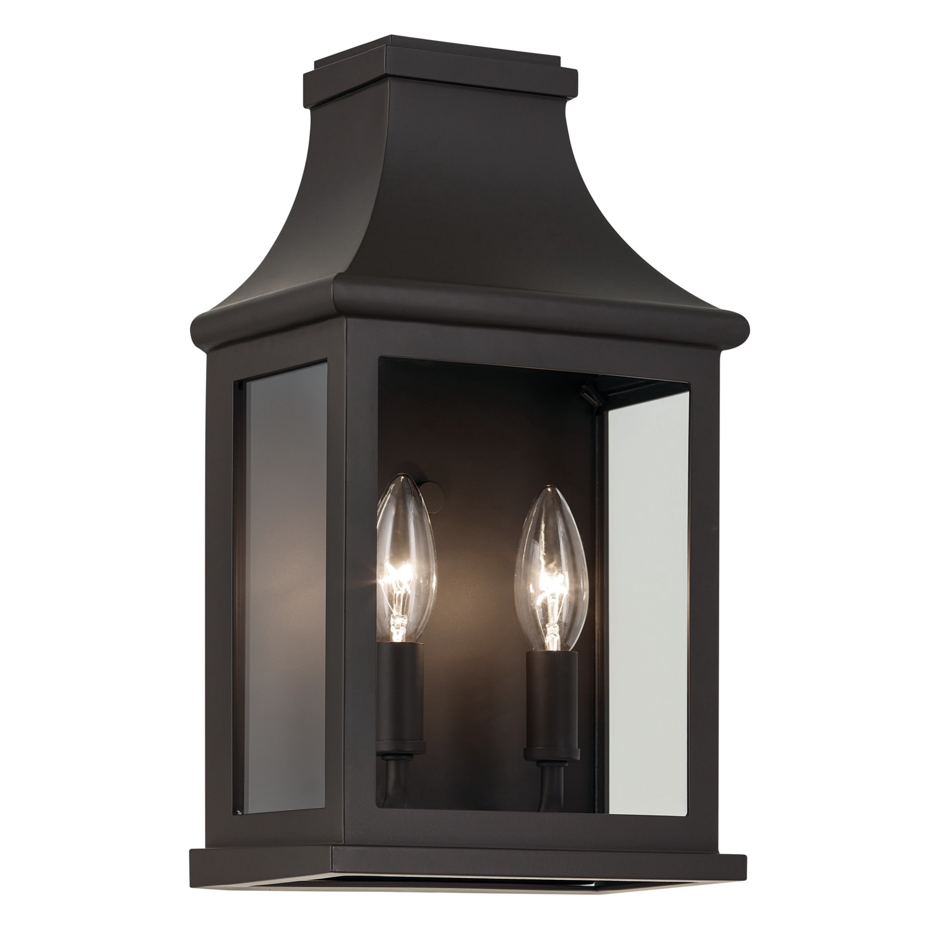 slide 5 of 6, allen + roth Umber 2 -Light 14-in H Antique Bronze Hardwired Outdoor Wall Light, 1 ct